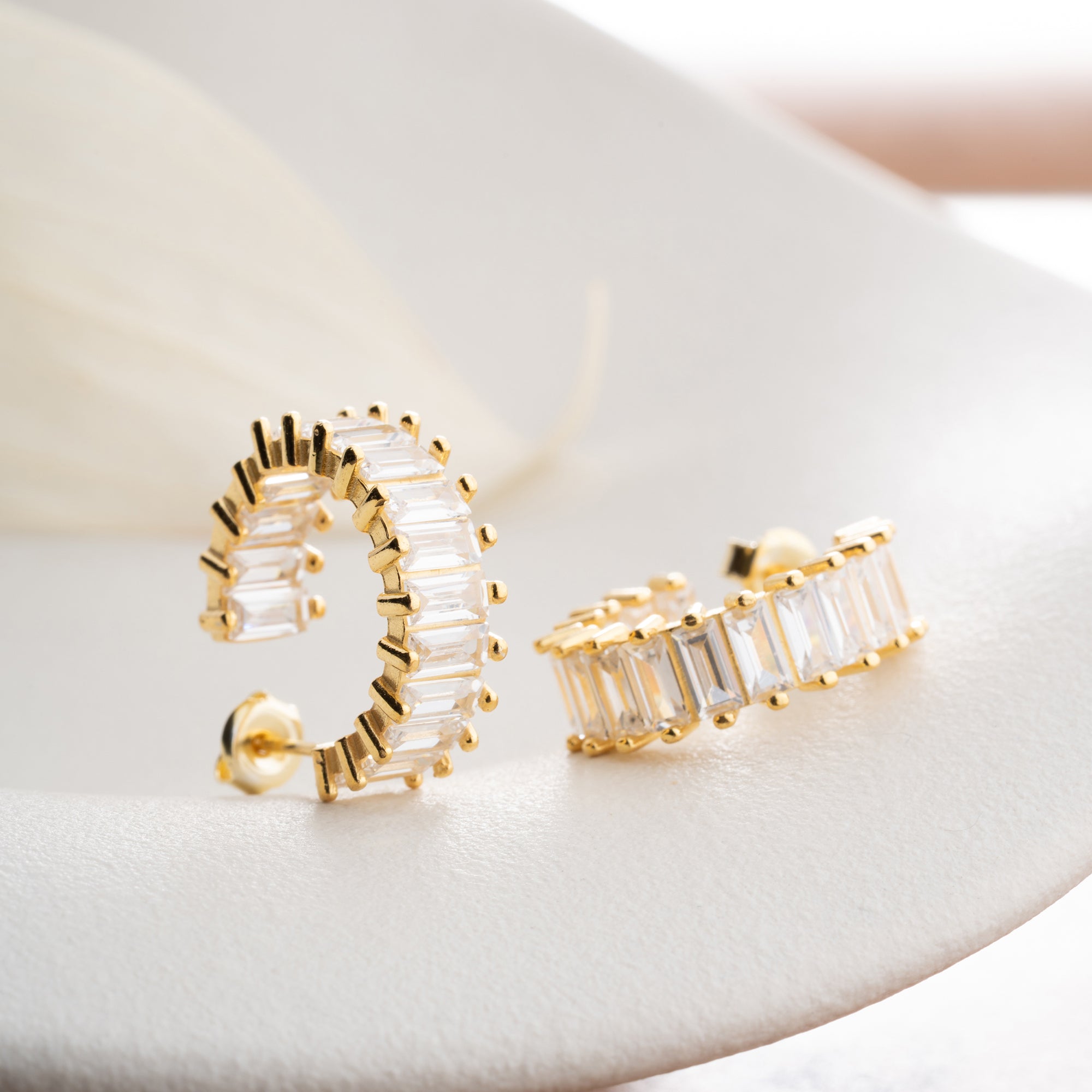 BAGUETTE LERI OHRRINGE | 925 SILBER