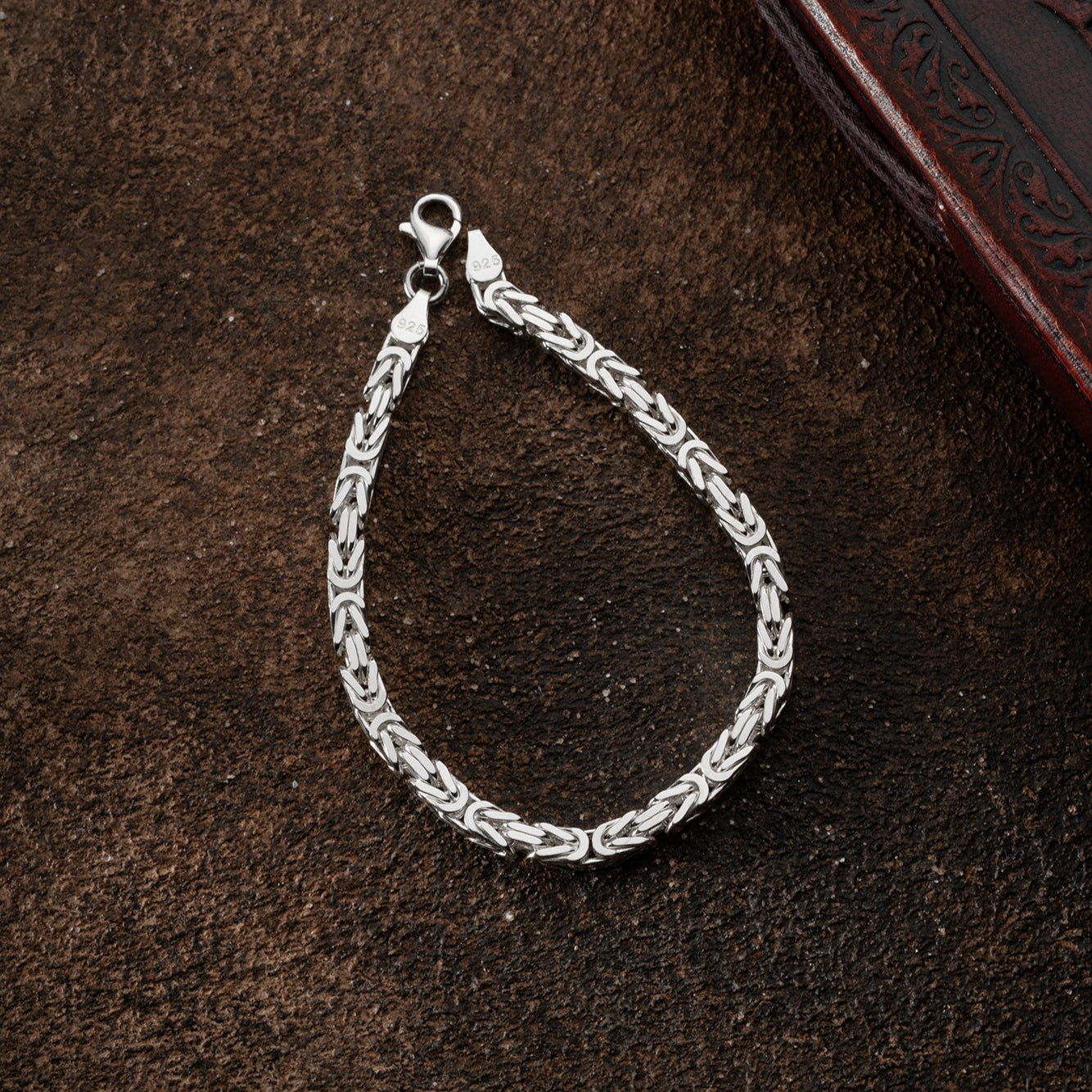 KÖNIGSARMBAND VIERKANT MASSIV 4MM | 925 SILBER