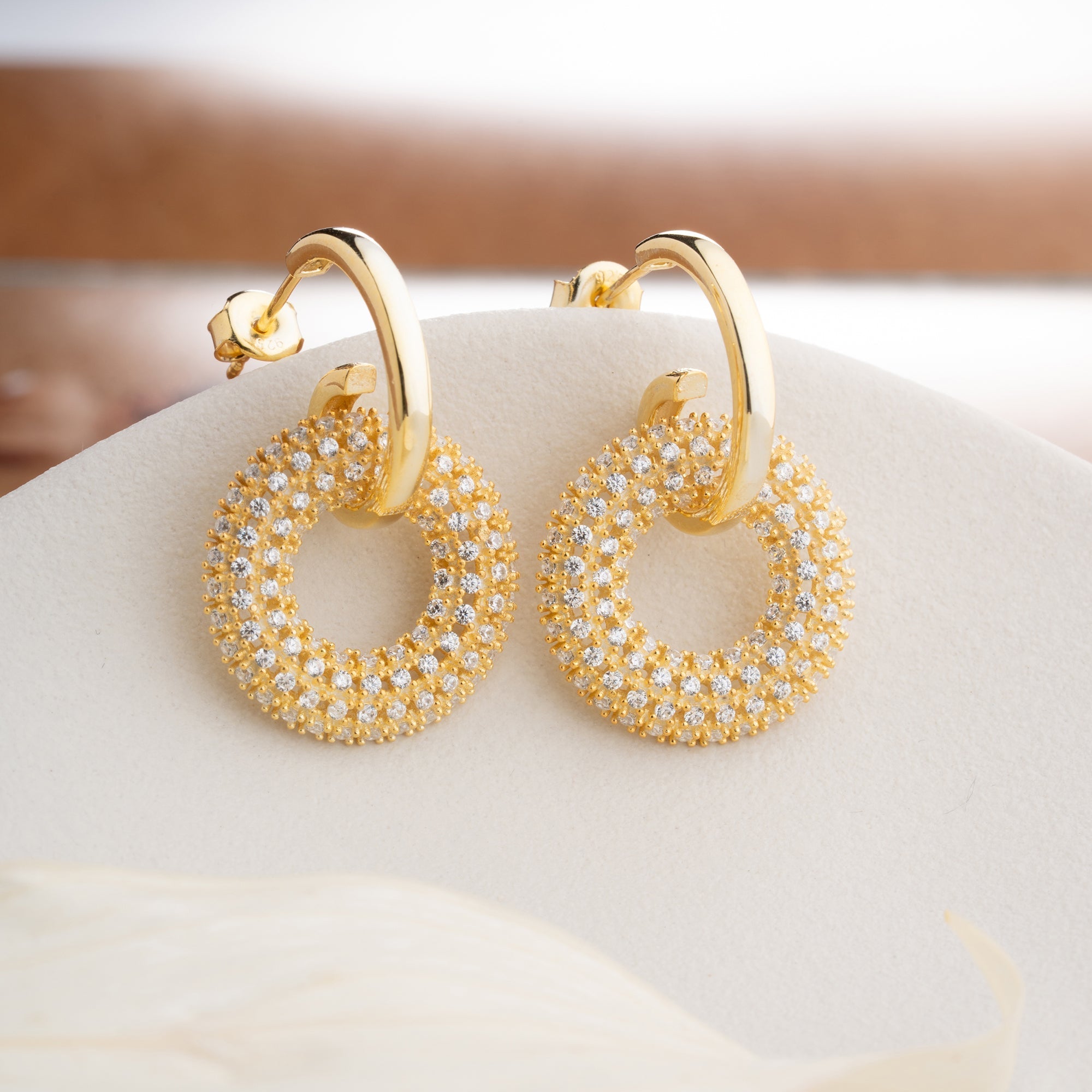 SHINE ROUND OHRRINGE | 925 SILBER