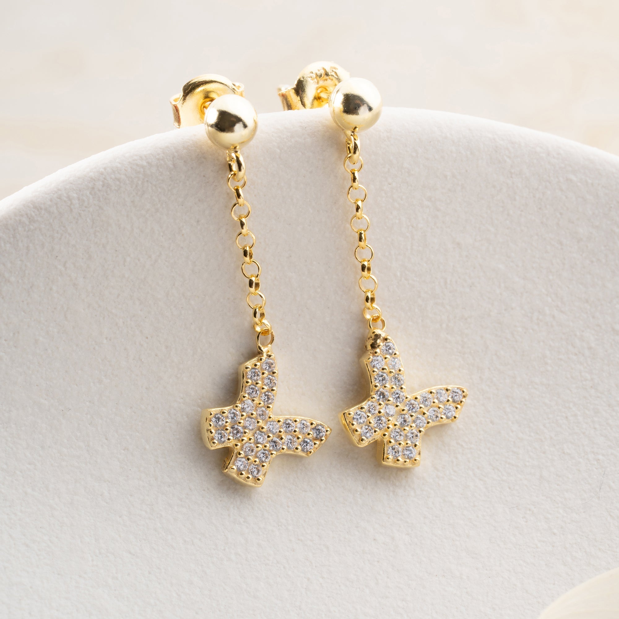 HÄNGEND BUTTERFLY OHRRINGE | 925 SILBER