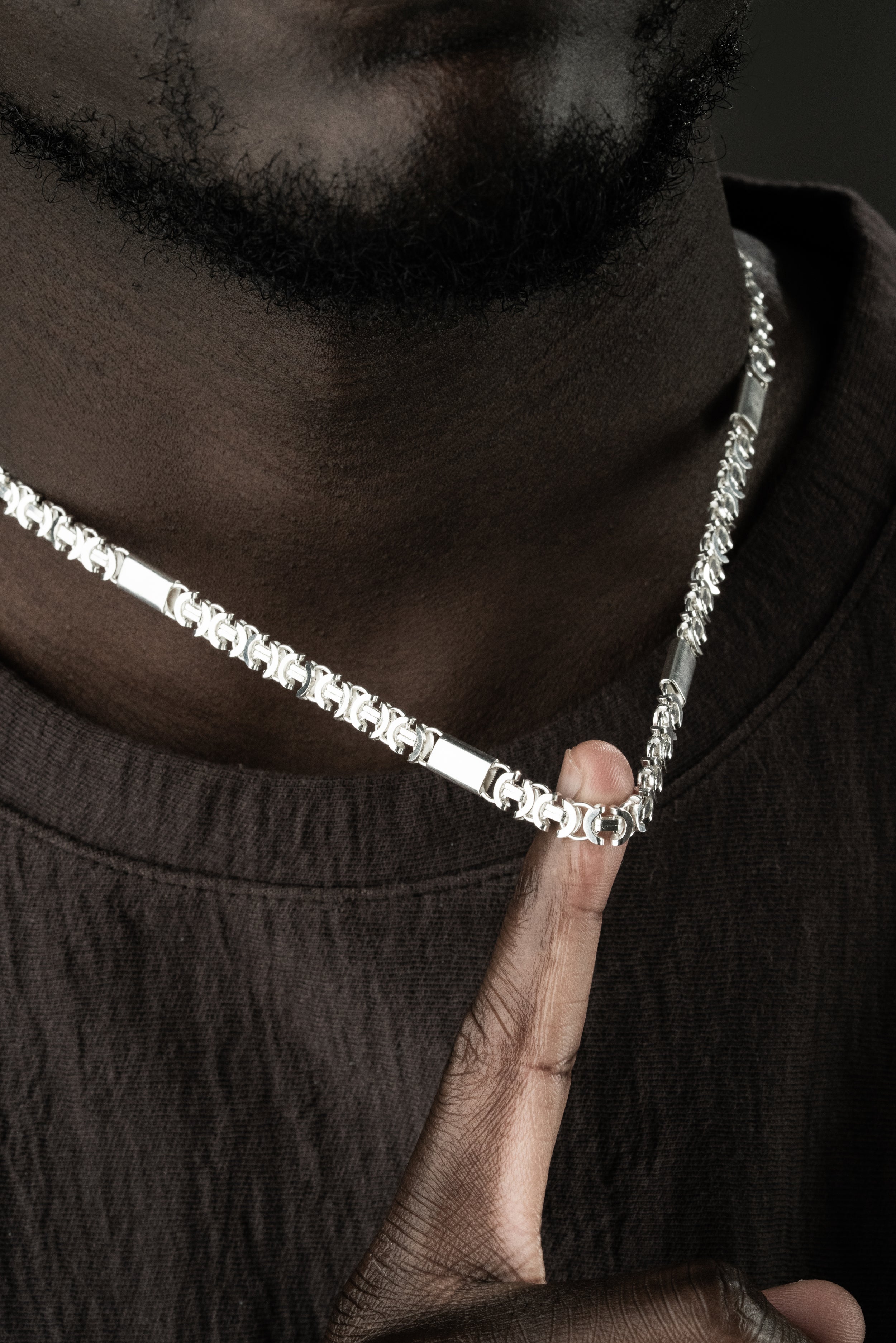 PLATTENKÖNIGSKETTE FLACH SET 6 MM | 925 SILBER