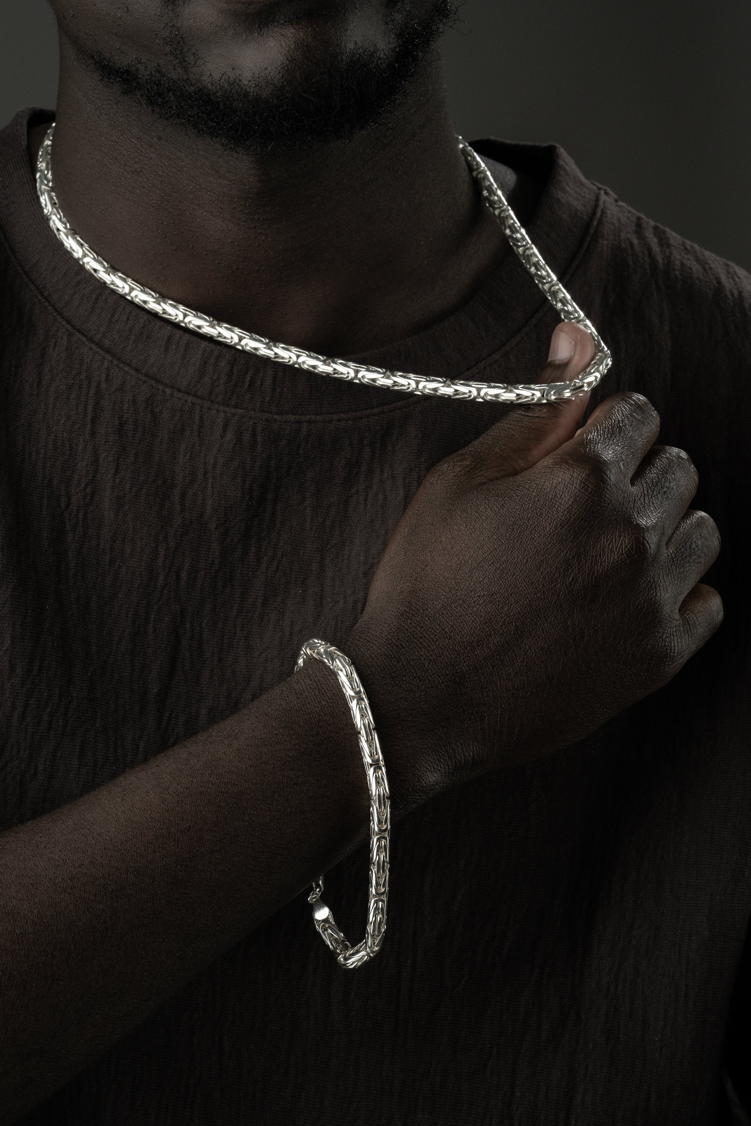 OVAL KÖNIGSKETTE 6 MM SET | 925 SILBER