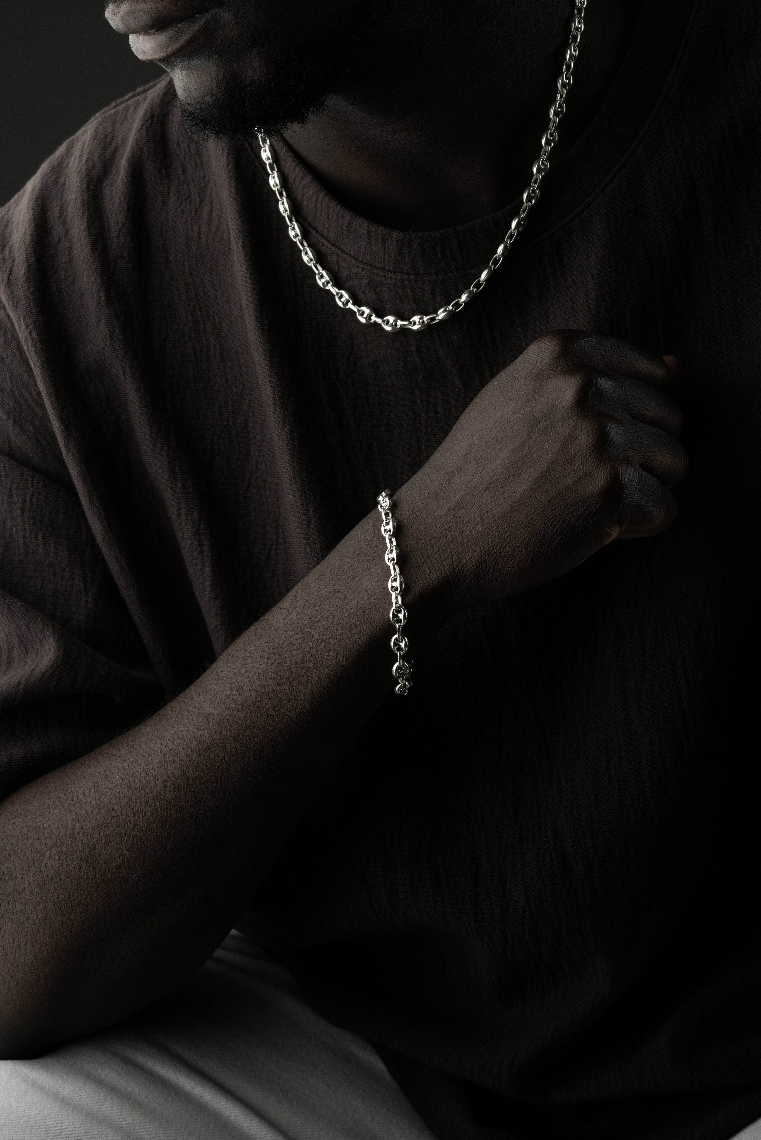 BOHNEN KETTE SET | 925 SILBER