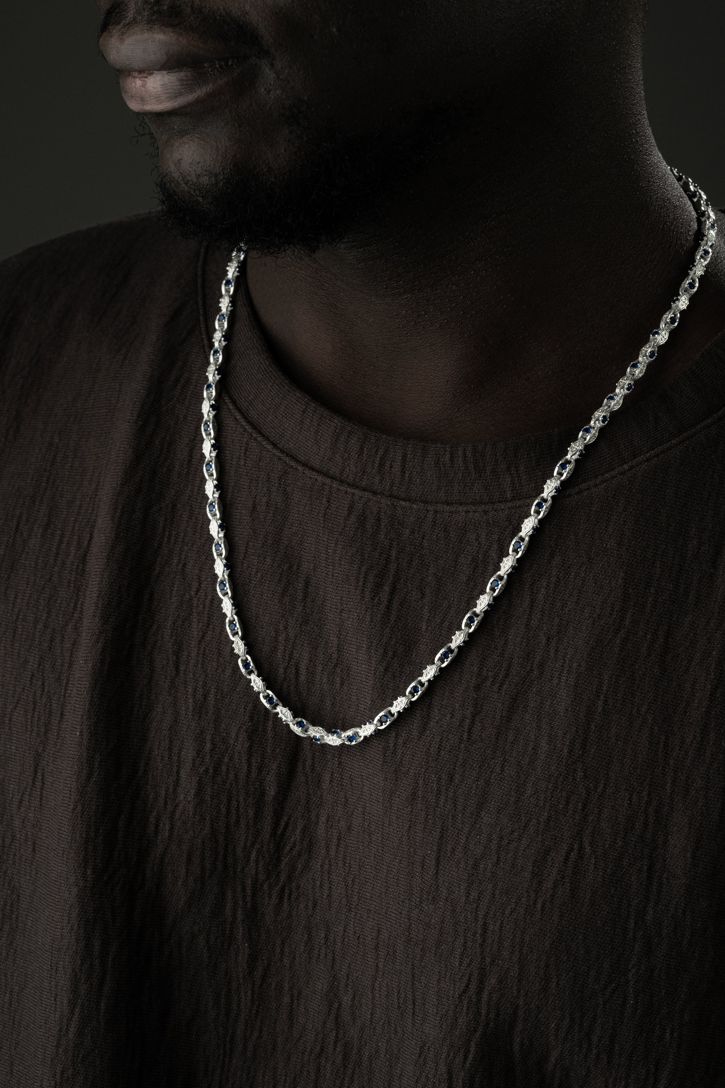ANKER BLUE DIAMOND HALSKETTE | 925 SILBER