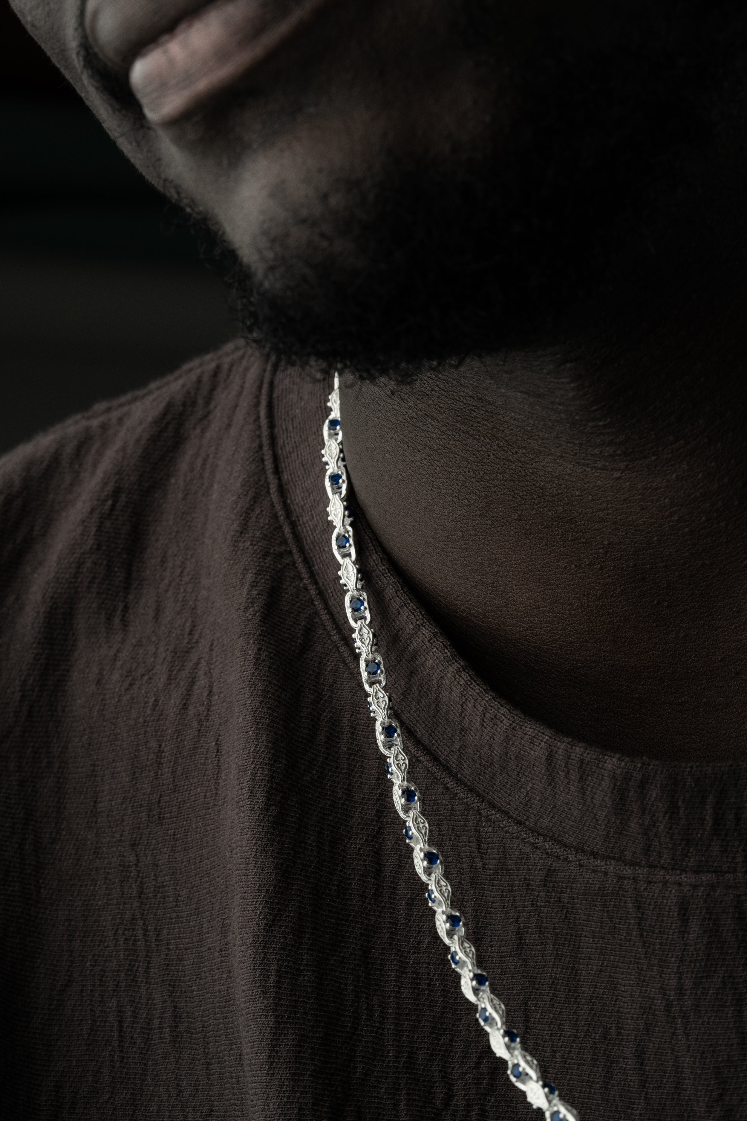 ANKER BLUE DIAMOND HALSKETTE | 925 SILBER