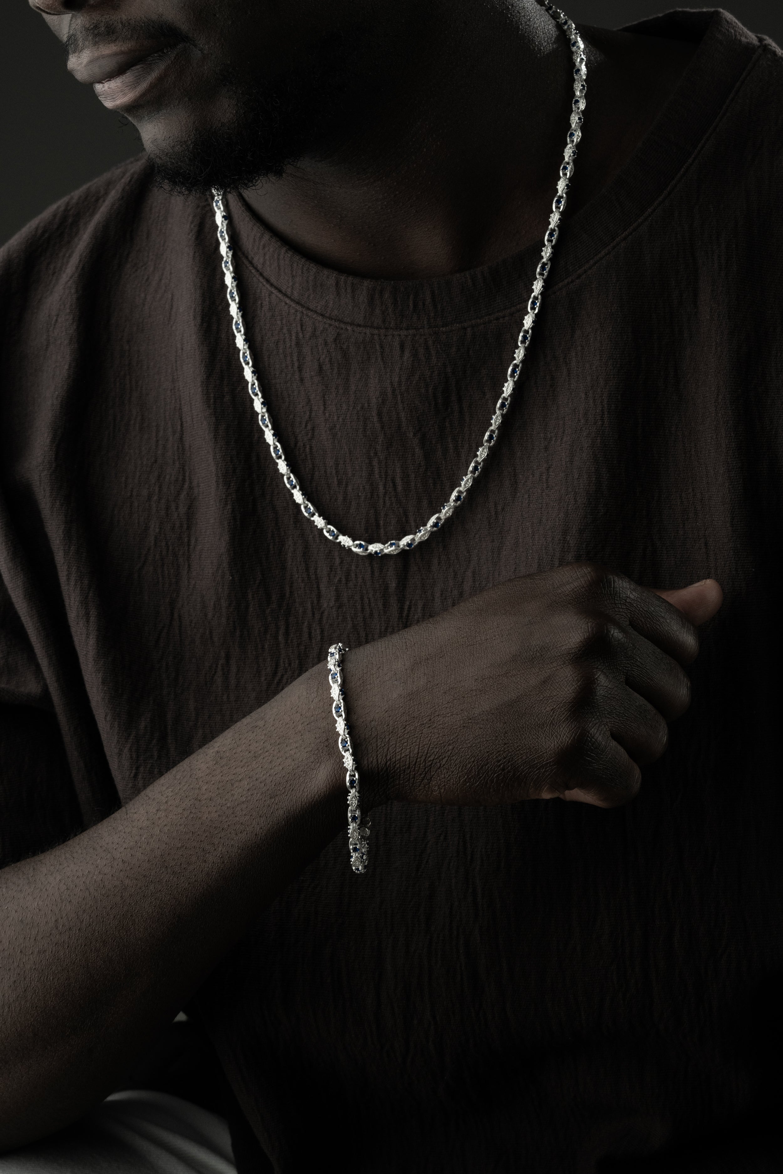 ANKER BLUE DIAMOND SET | 925 SILBER