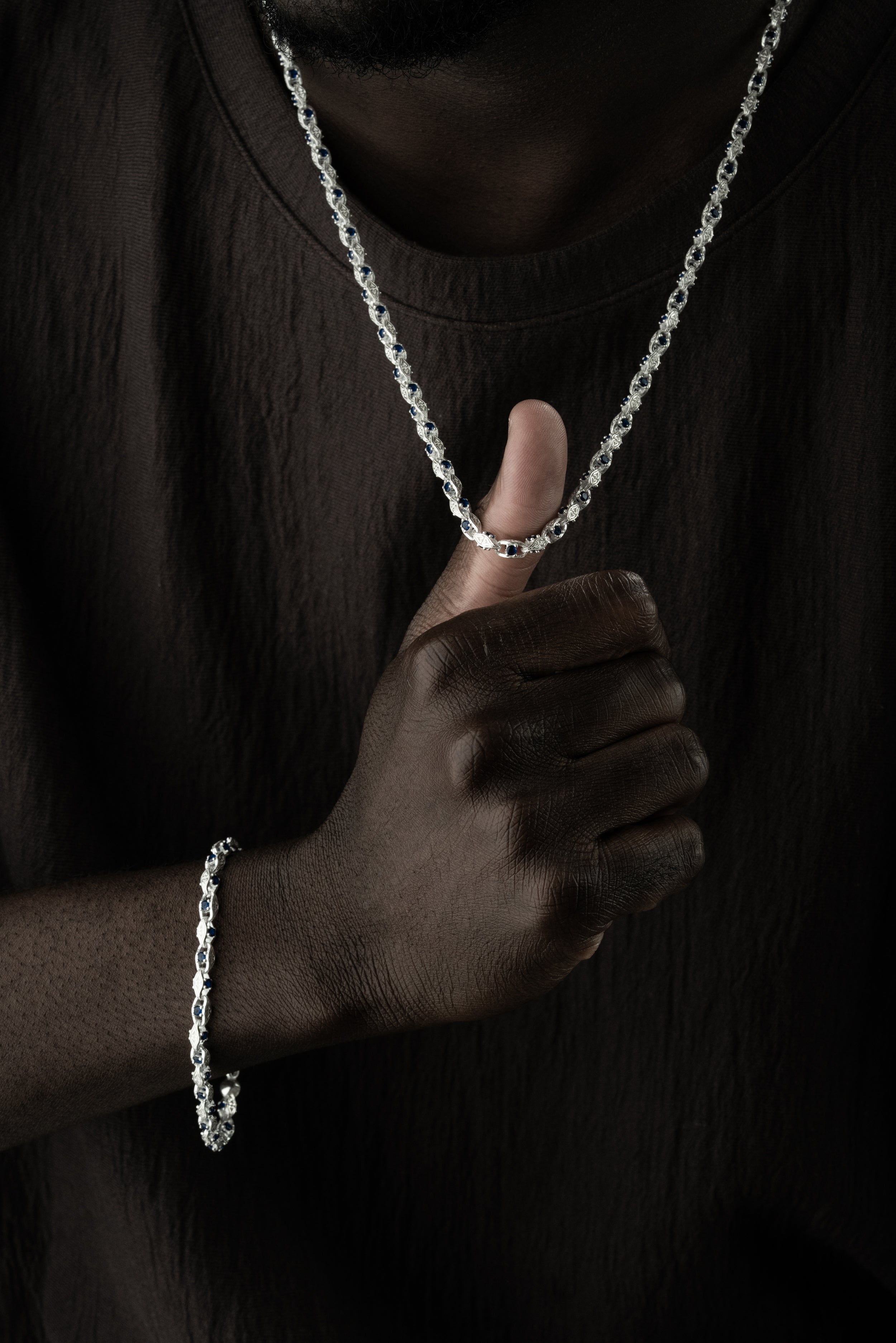 ANKER BLUE DIAMOND SET | 925 SILBER