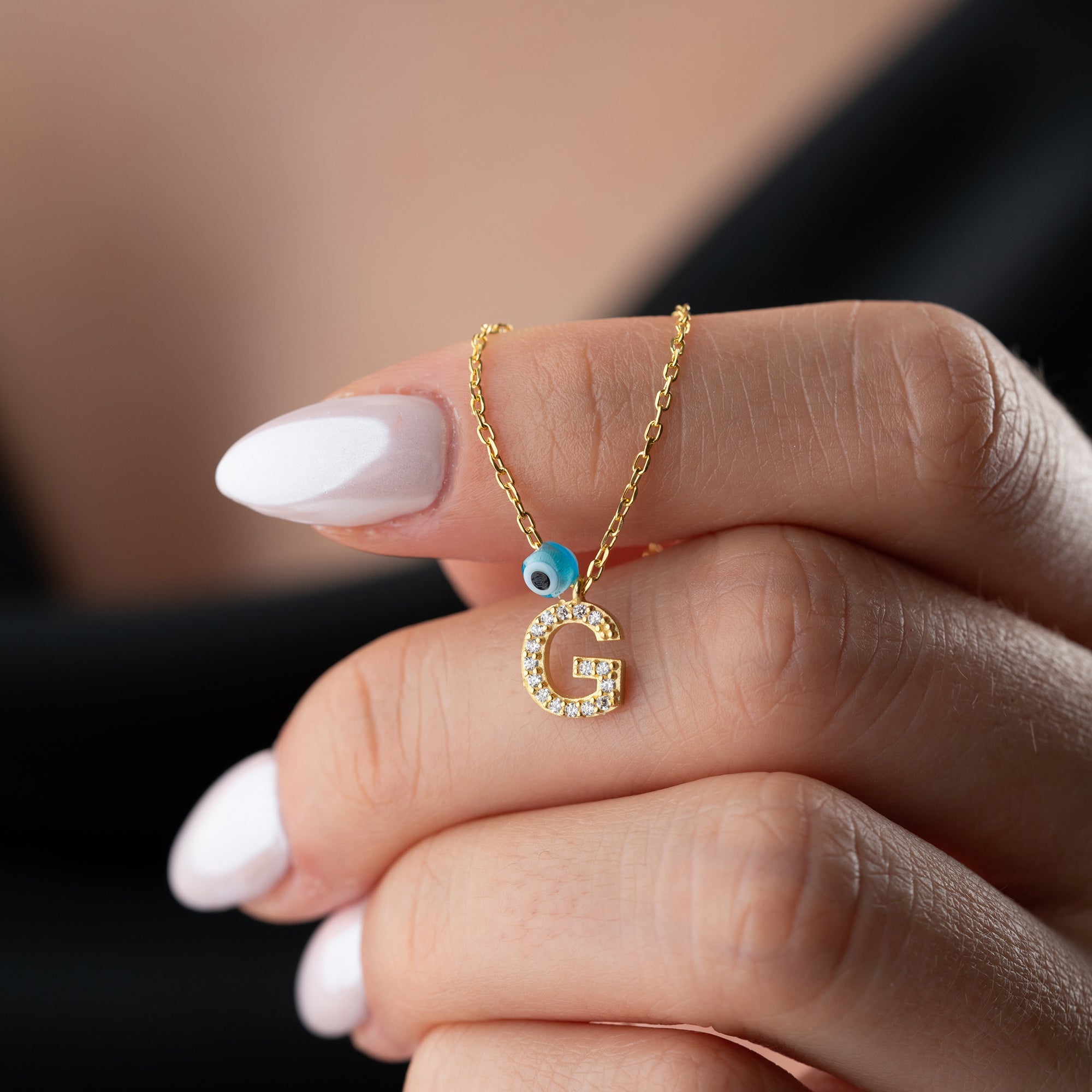 BUCHSTABENKETTE MIT NAZAR | 925 SILBER