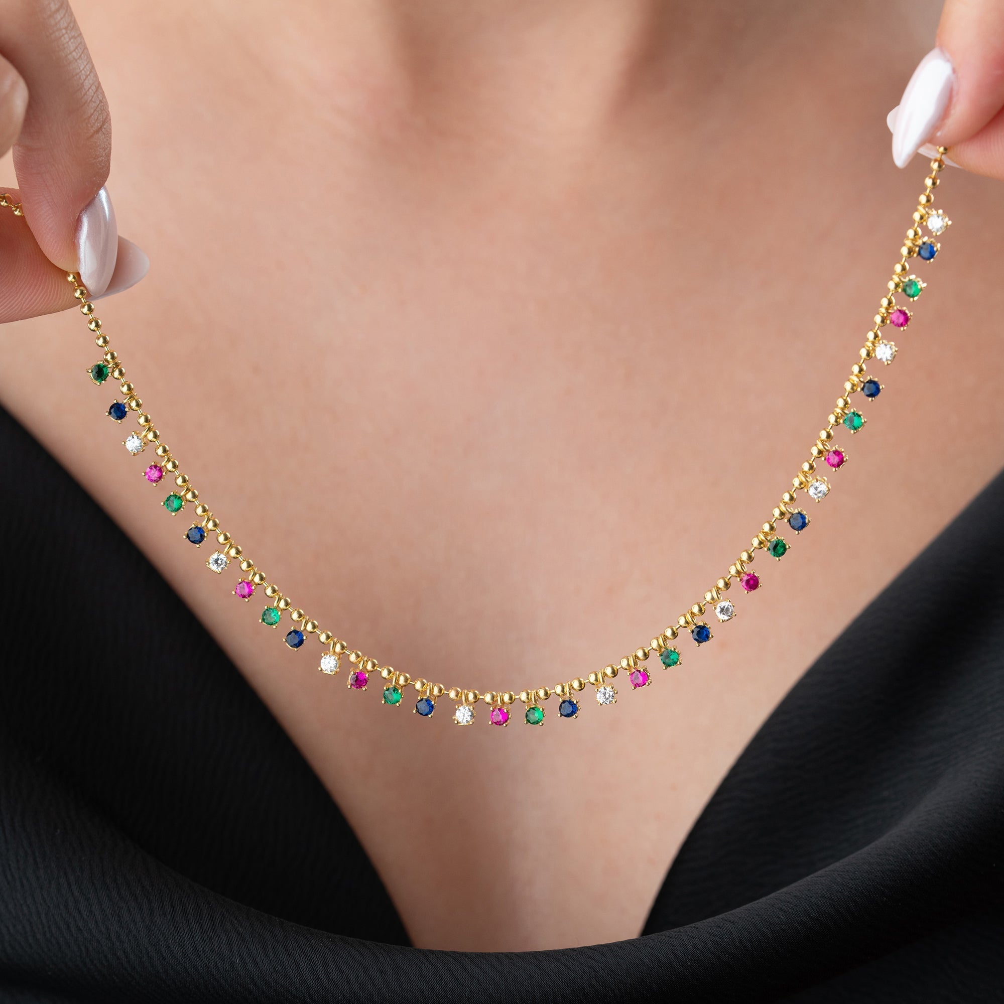 MIRIYA COLORFULL KETTE | 925 SILBER