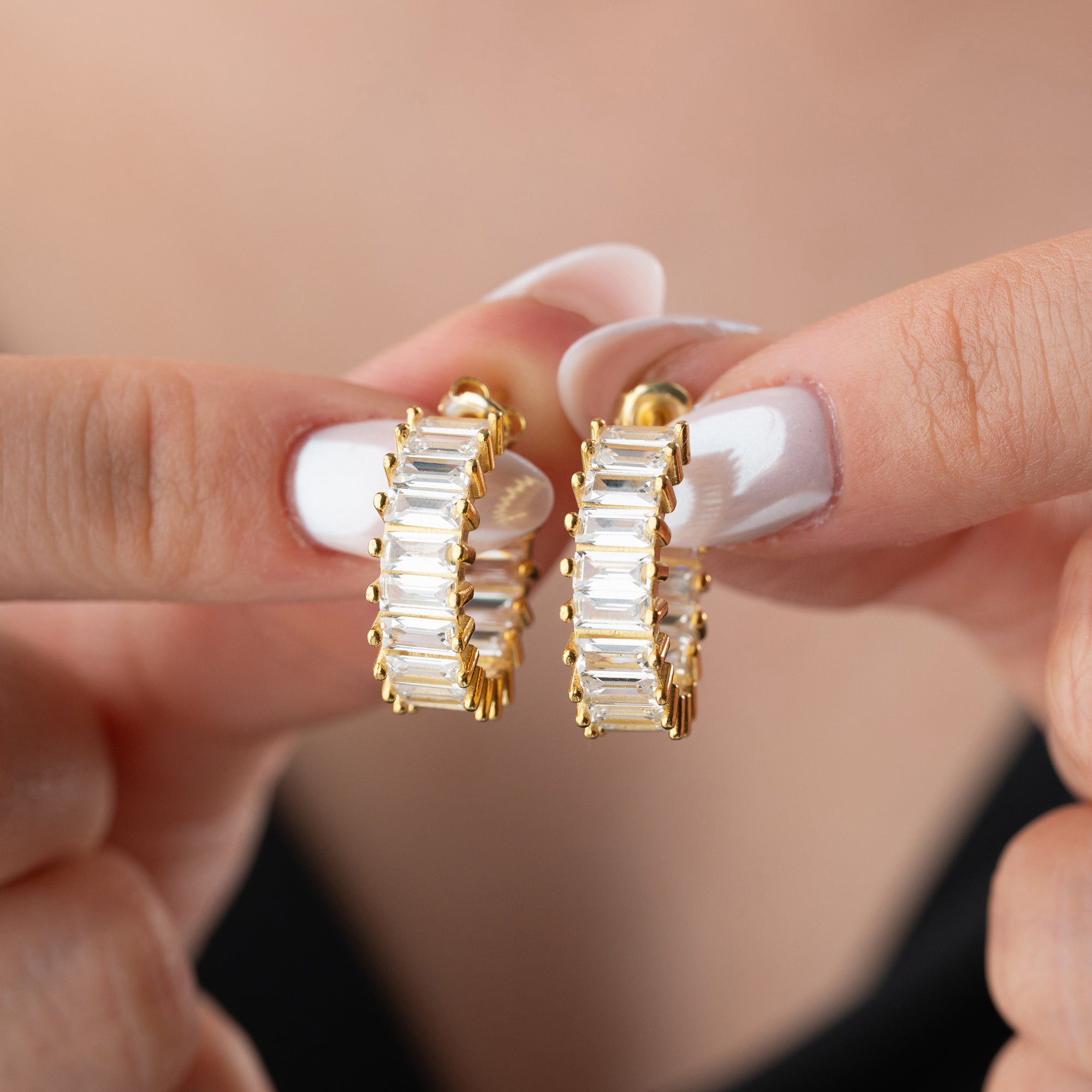 BAGUETTE LERI OHRRINGE | 925 SILBER