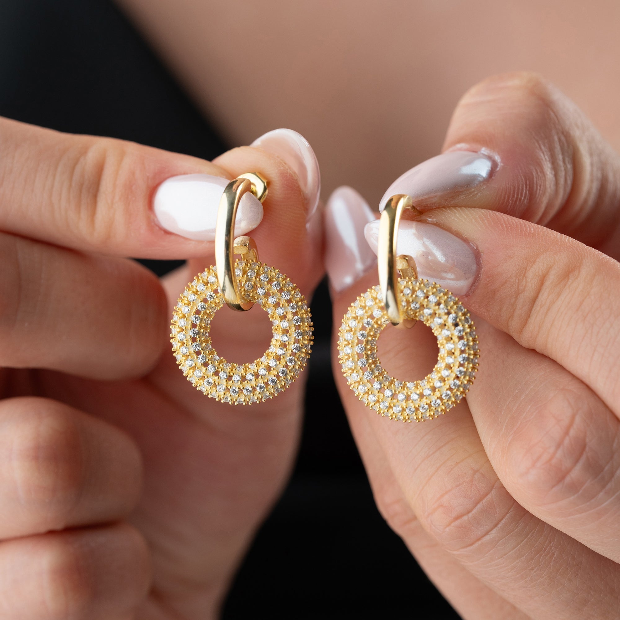 SHINE ROUND OHRRINGE | 925 SILBER