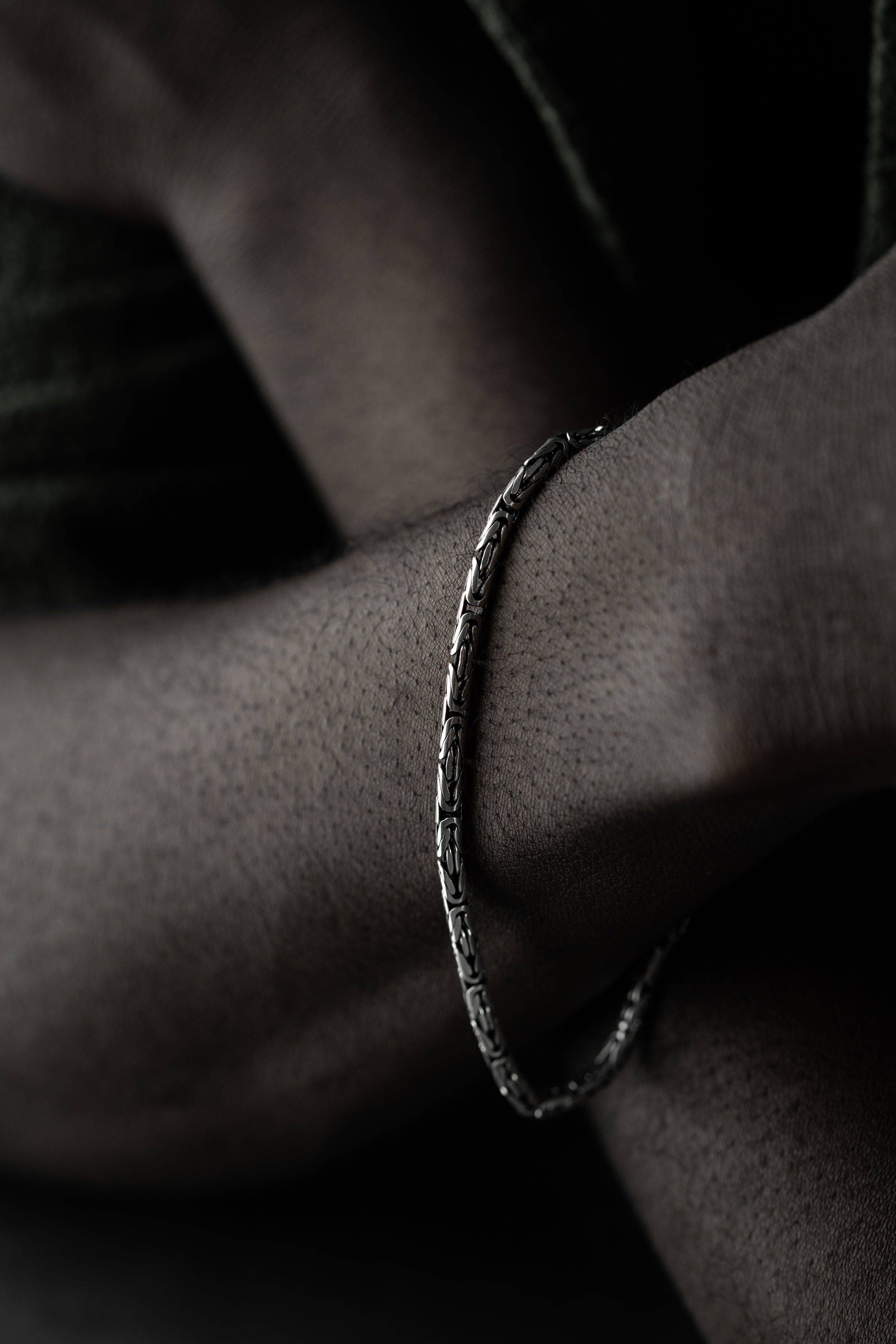 KÖNIGSARMBAND OVAL OXIDIERT 3MM | 925 SILBER.