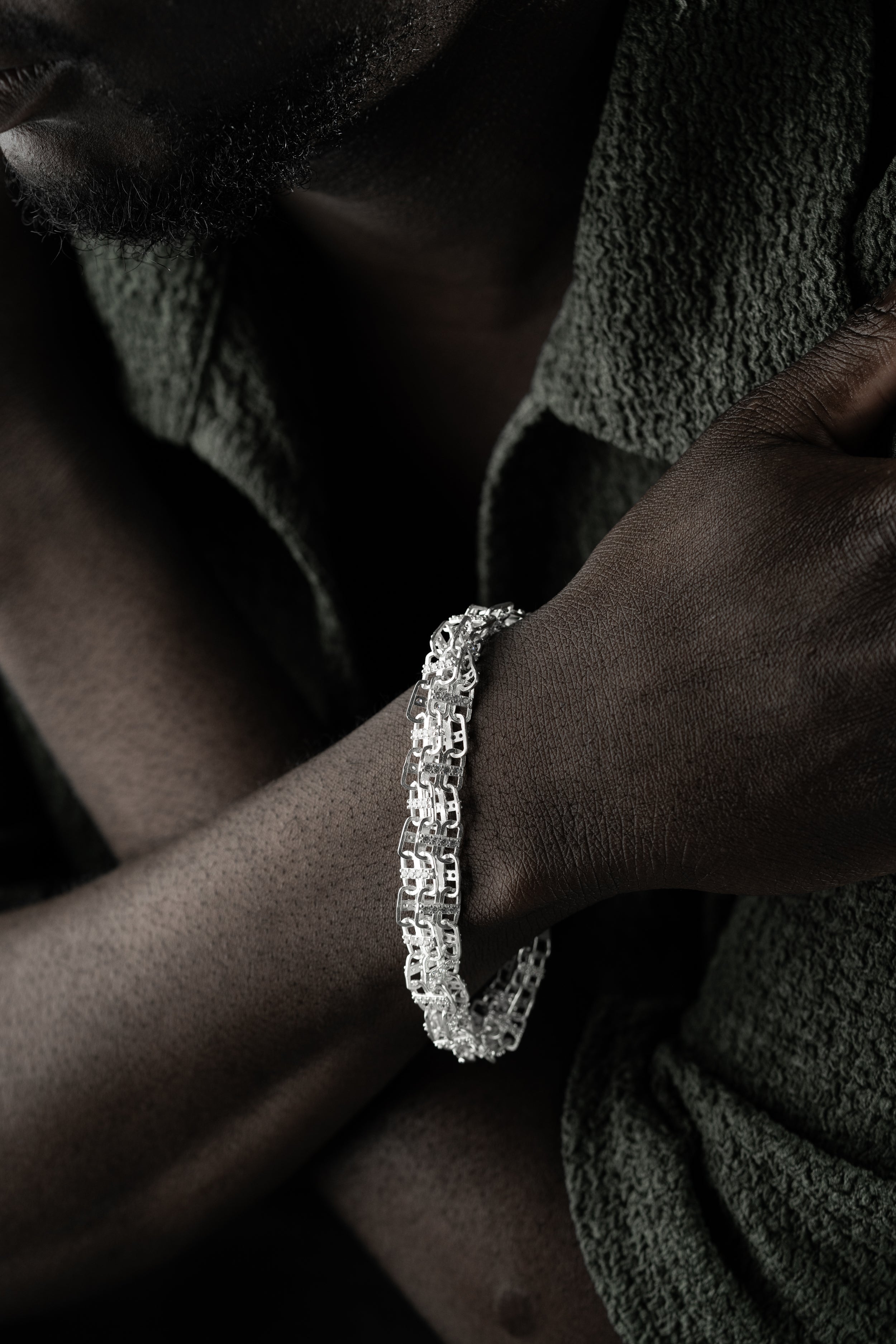 KÄFIGARMBAND MASSIV 8MM | 925 SILBER