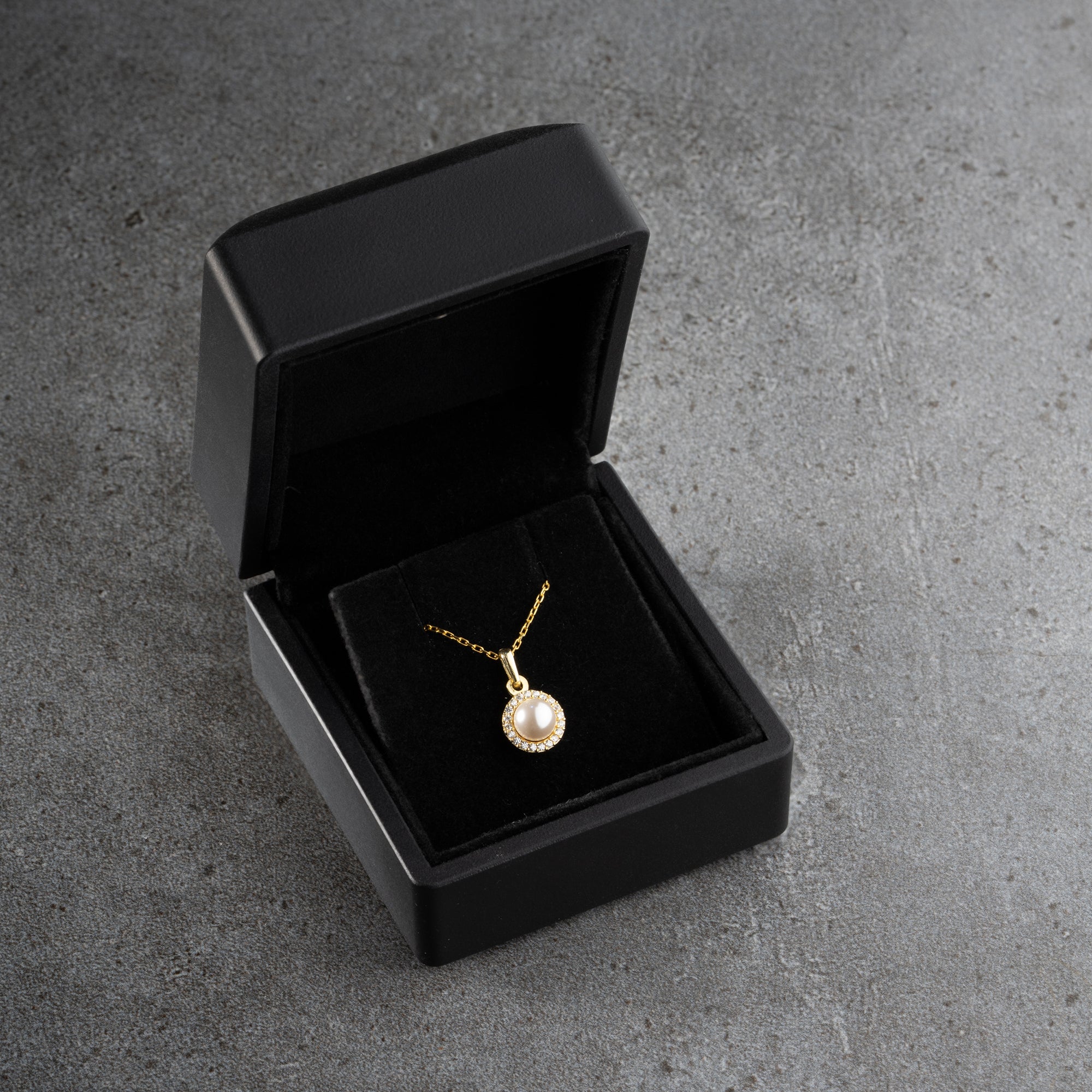 ZIRKONIA PEARL HALSKETTE | 925 SILBER