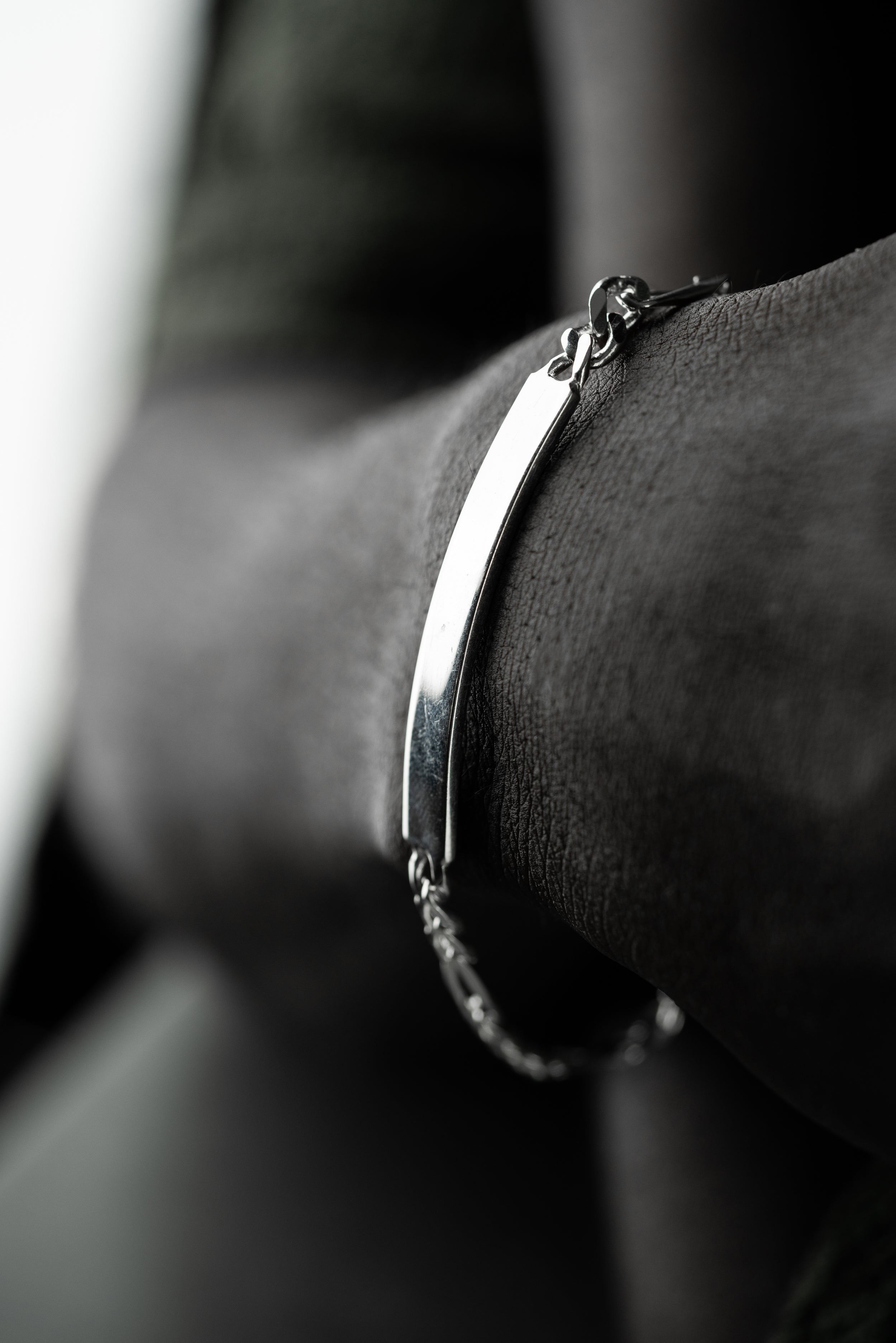 BIG FIGARO ARMBAND MIT GRAVUR | 925 SILBER