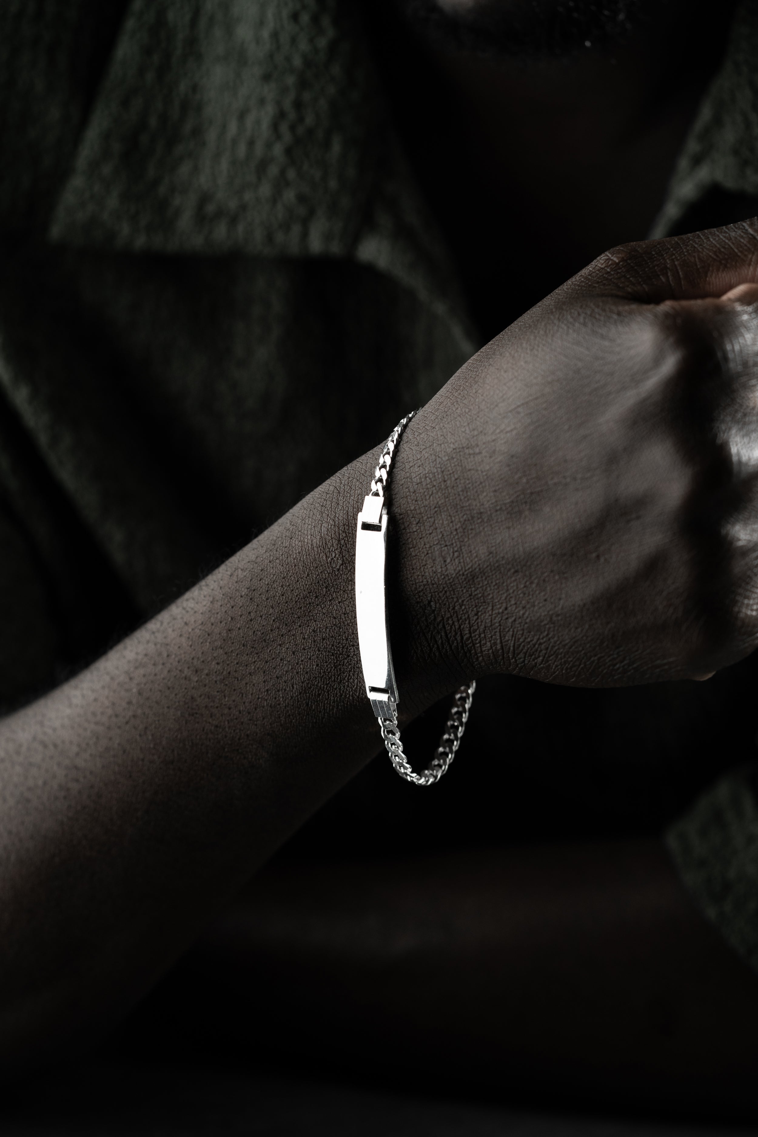 PANZER ARMBAND MIT GRAVUR | 925 SILBER