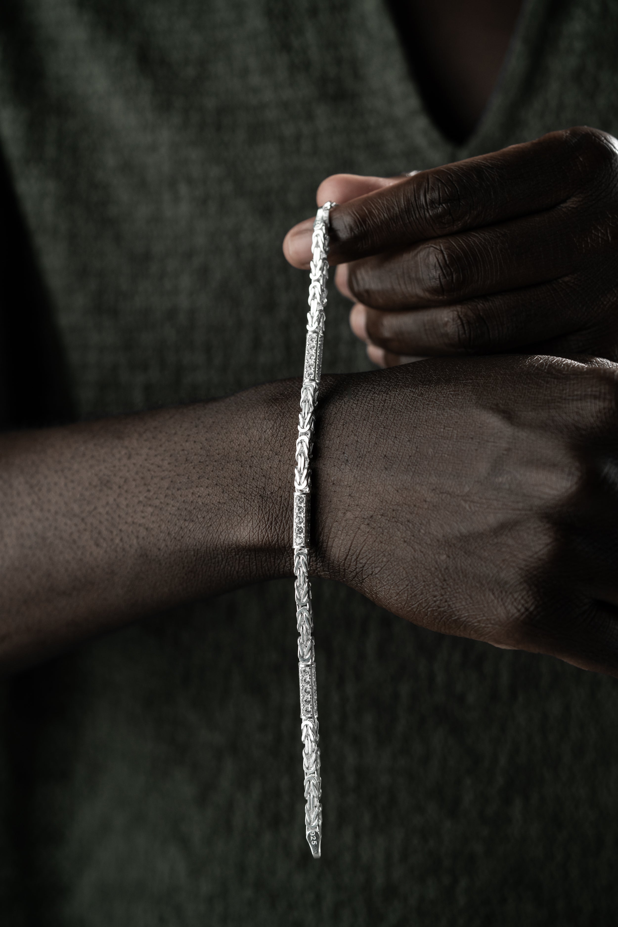 KÖNIGSARMBAND STRASSSTEIN 5MM | 925 SILBER.