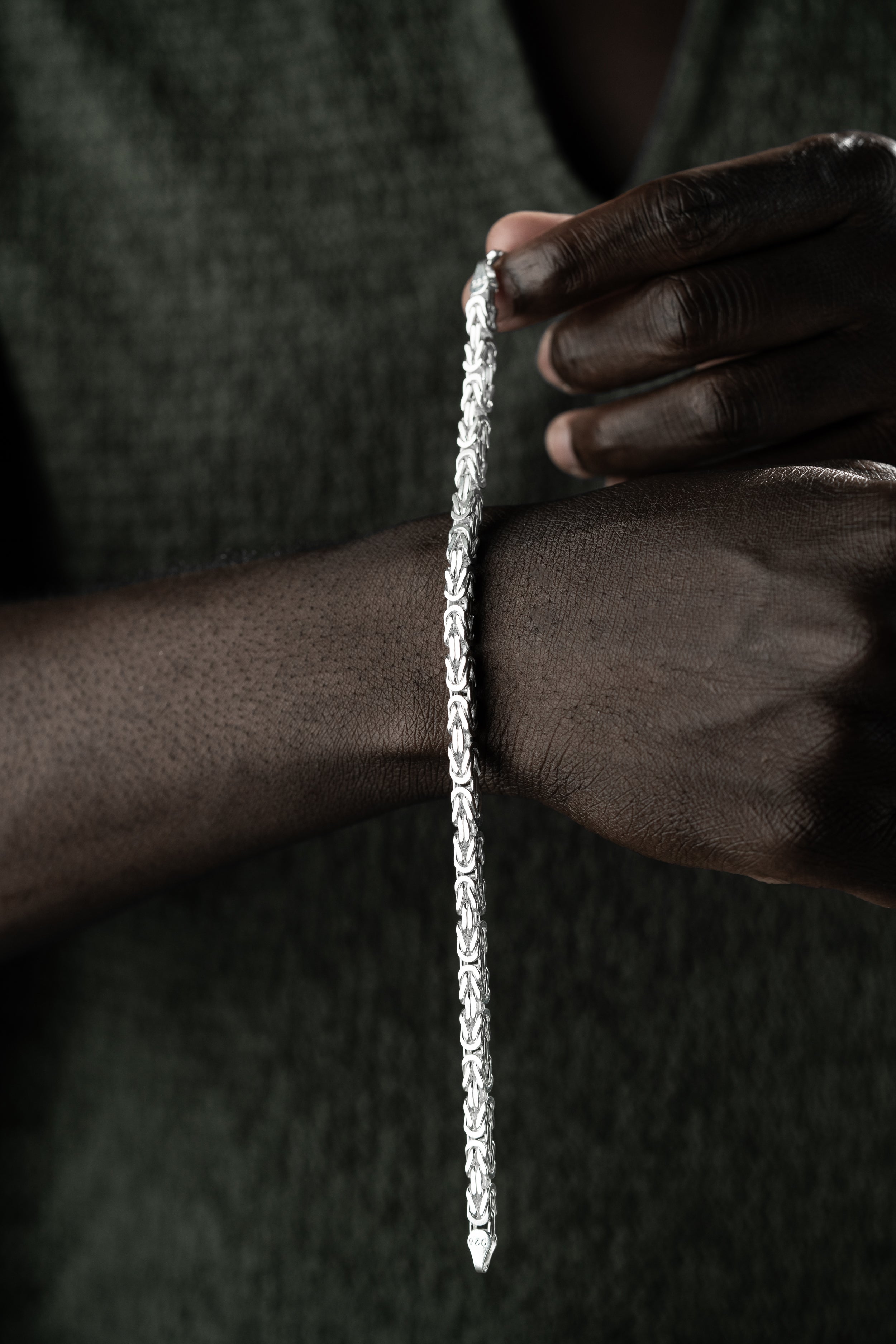 KÖNIGSARMBAND VIERKANT MASSIV 4MM | 925 SILBER