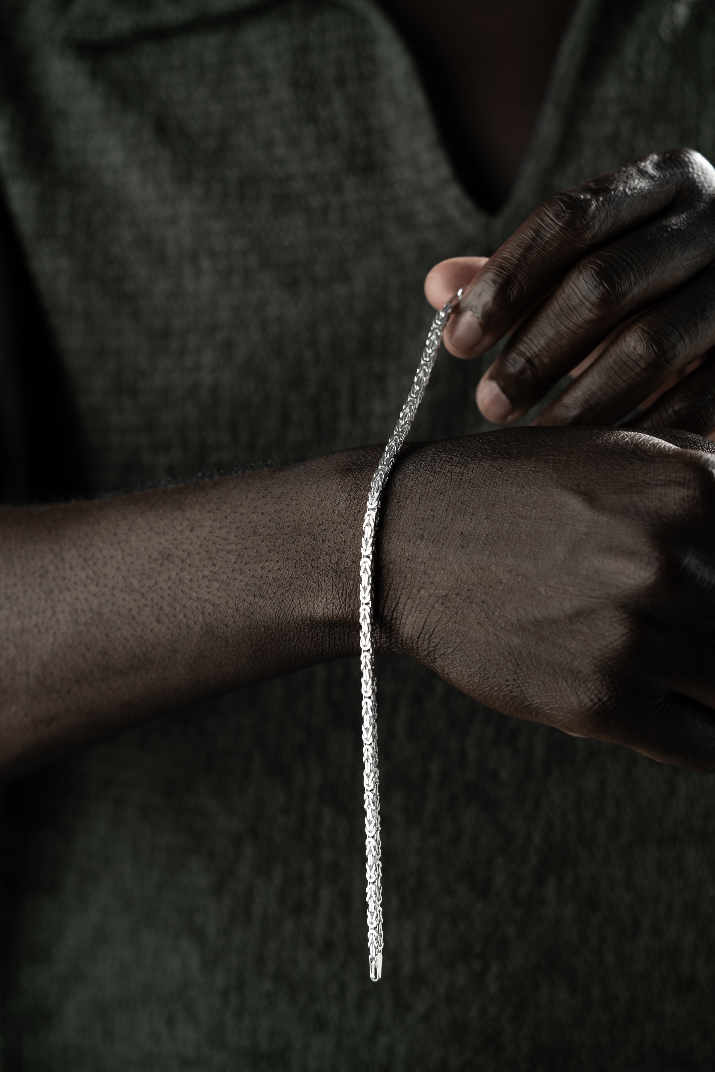 KÖNIGSARMBAND VIERKANT MASSIV 3MM | 925 SILBER