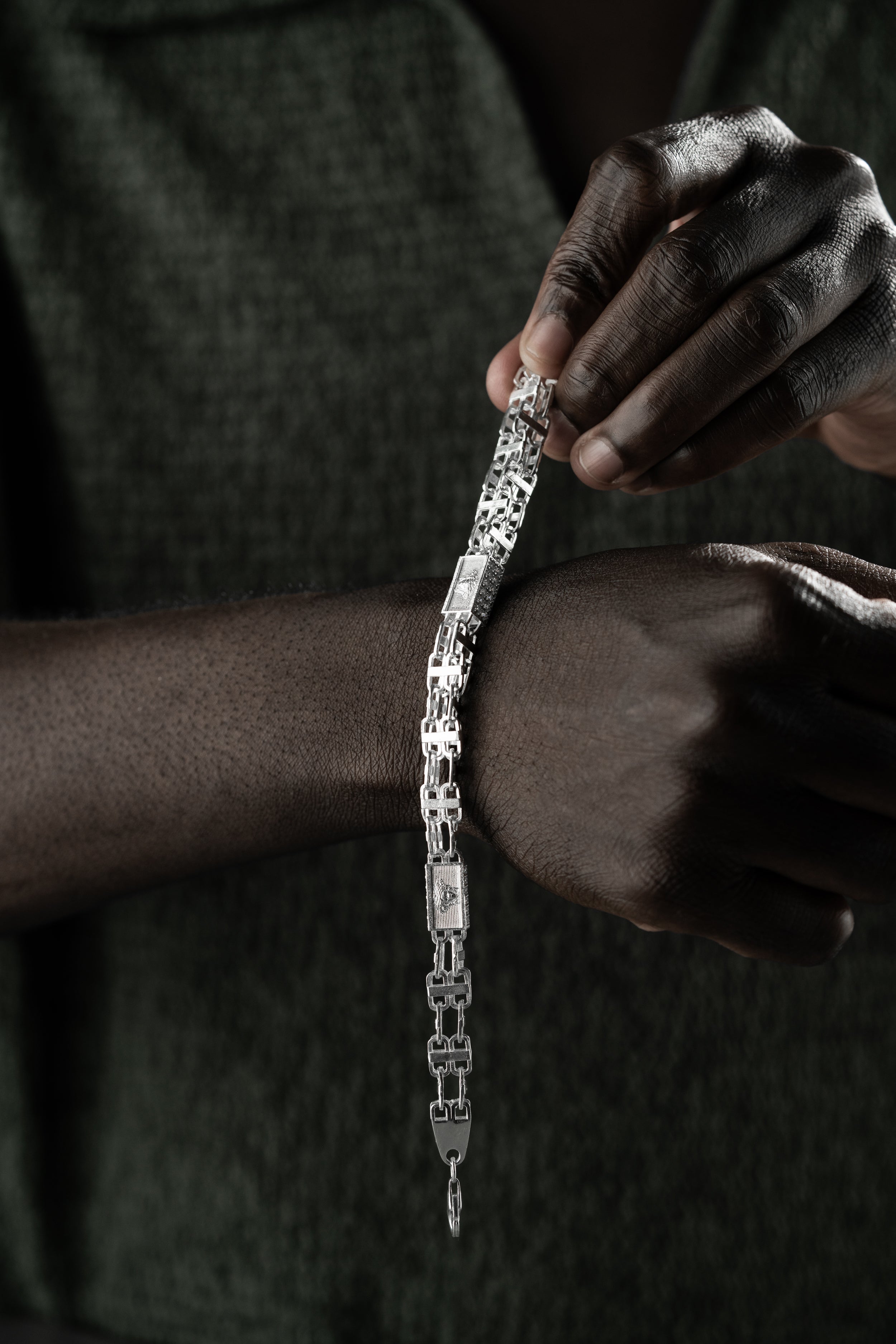 BIG KÄFIG ARMBAND | 925 SILBER.