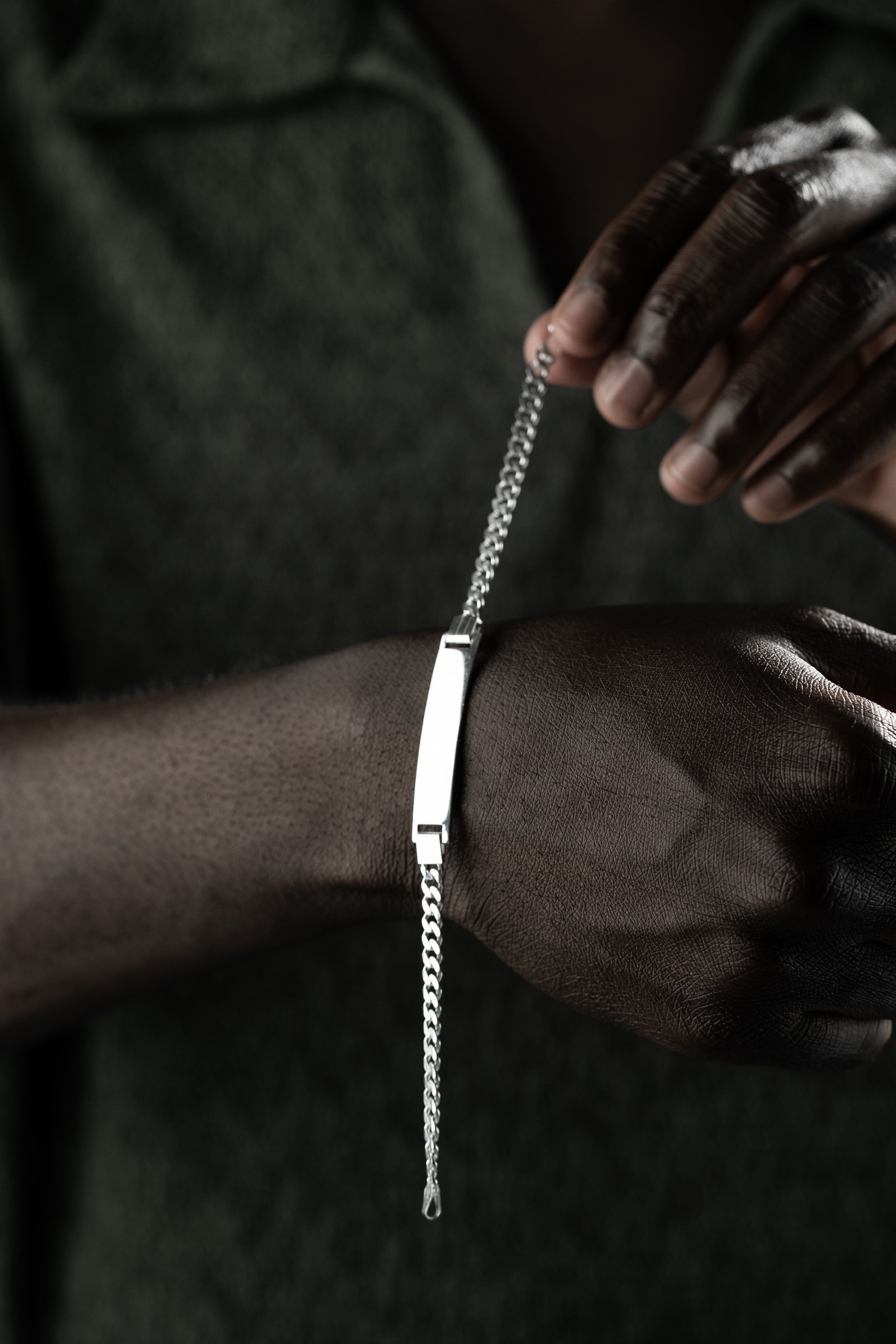 PANZER ARMBAND MIT GRAVUR | 925 SILBER