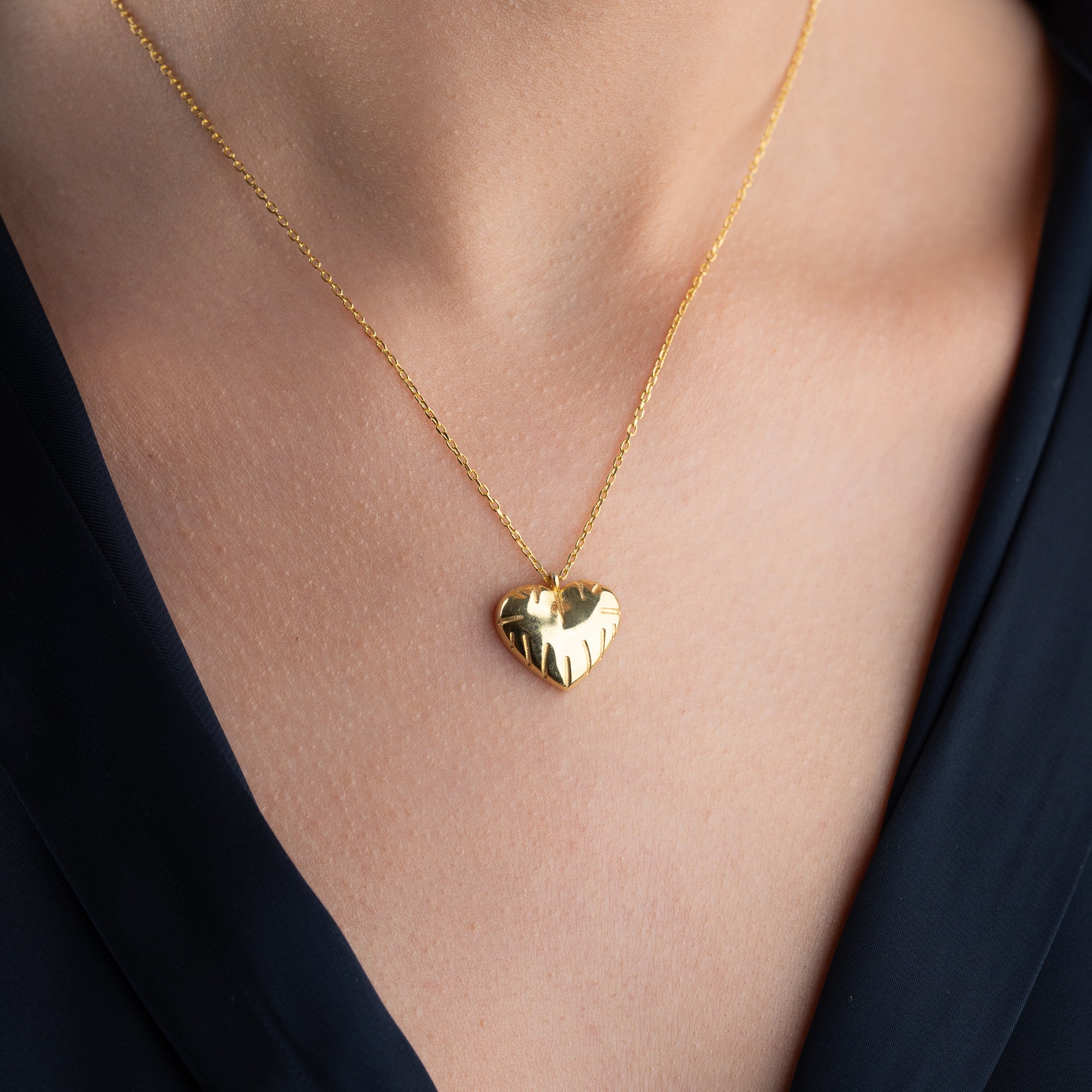 BOMB HERZ HALSKETTE | 925 SILBER