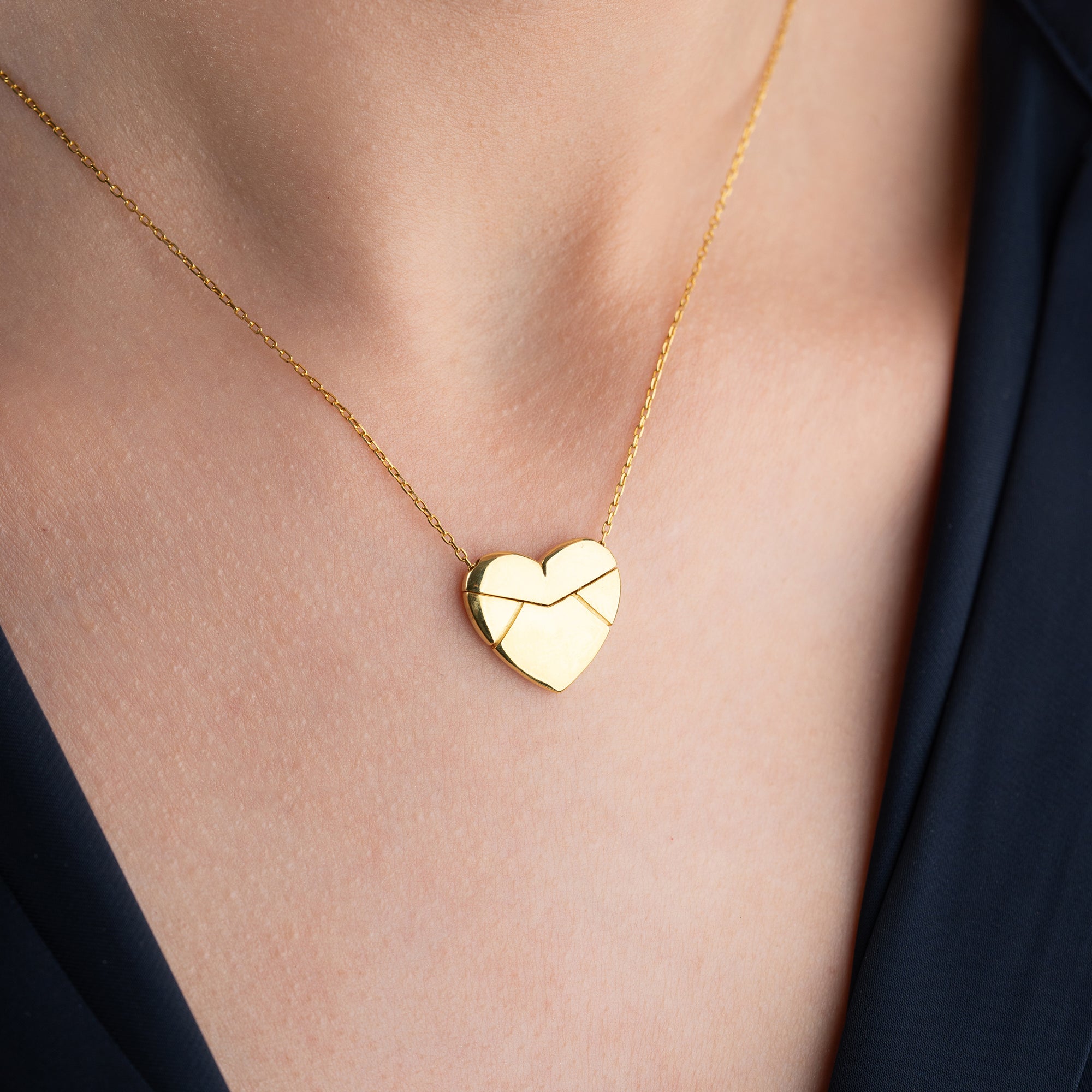 HERZ GRAVUR HALSKETTE | 925 SILBER