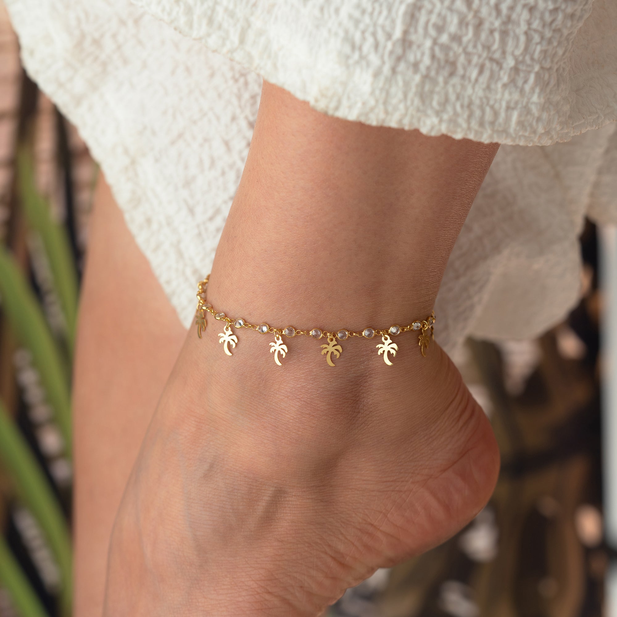 PALM FUSSKETTE | 925 SILBER