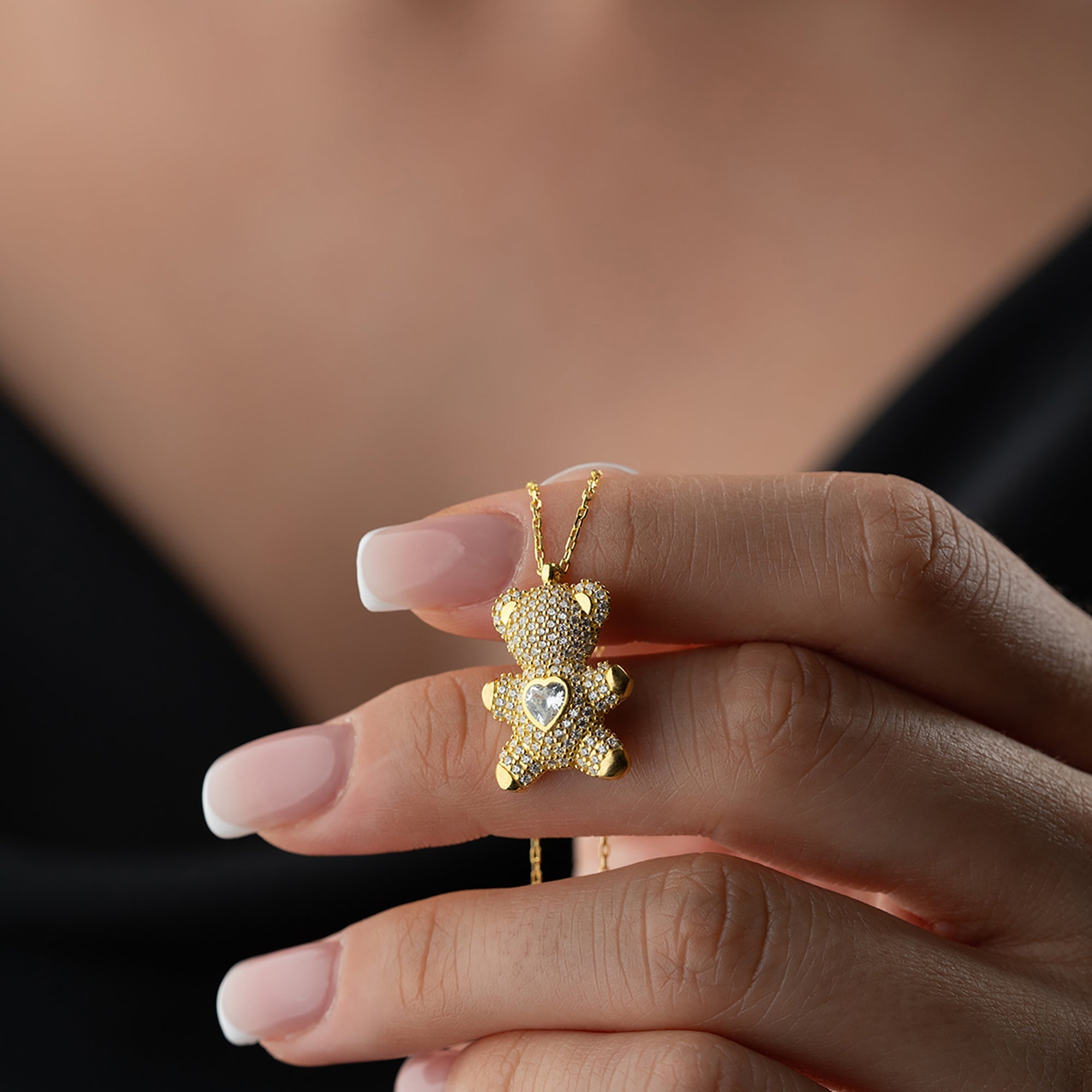 TEDDY HEART KETTE | 925 SILBER