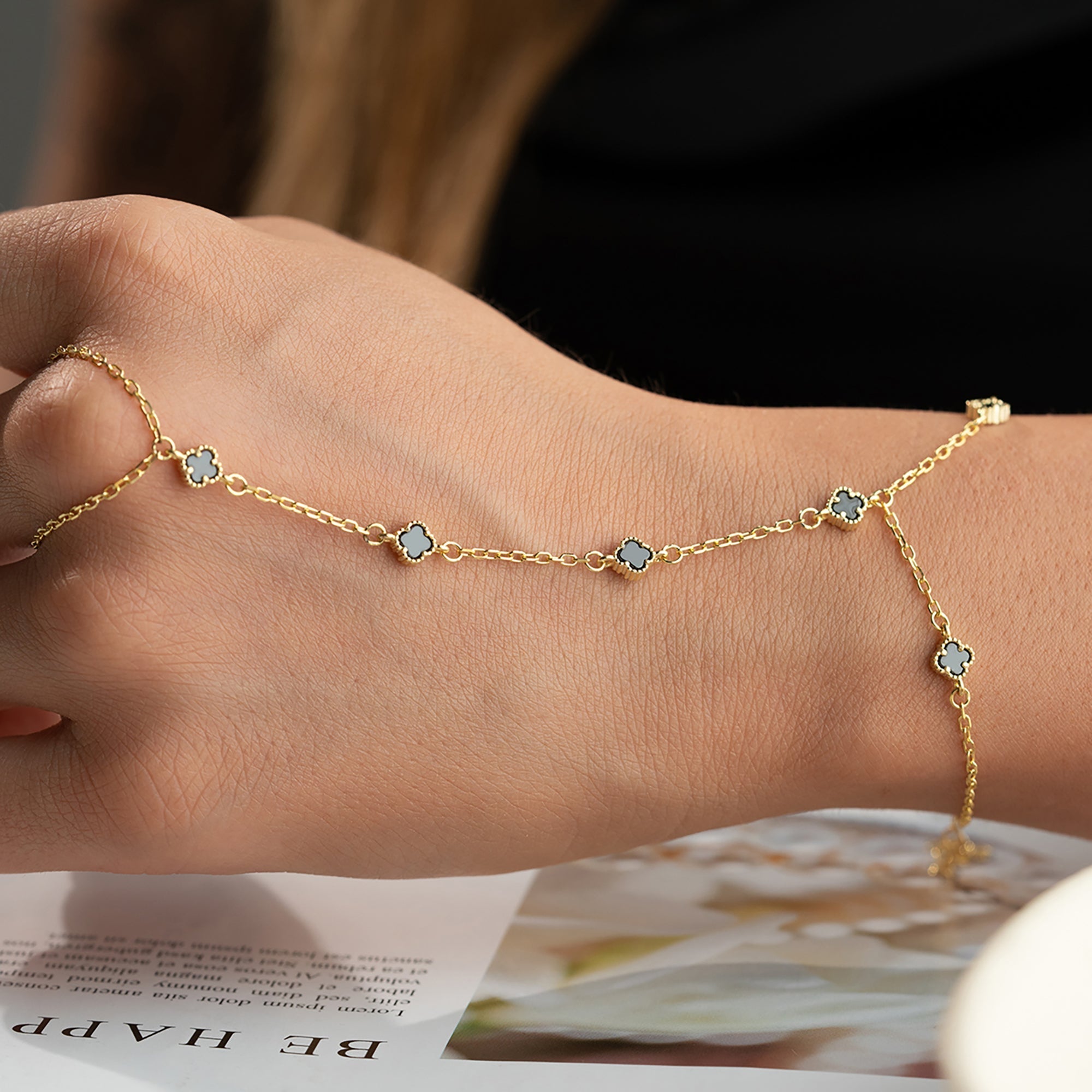 MINI KLEE BLACK HANDKETTE | 925 SILBER