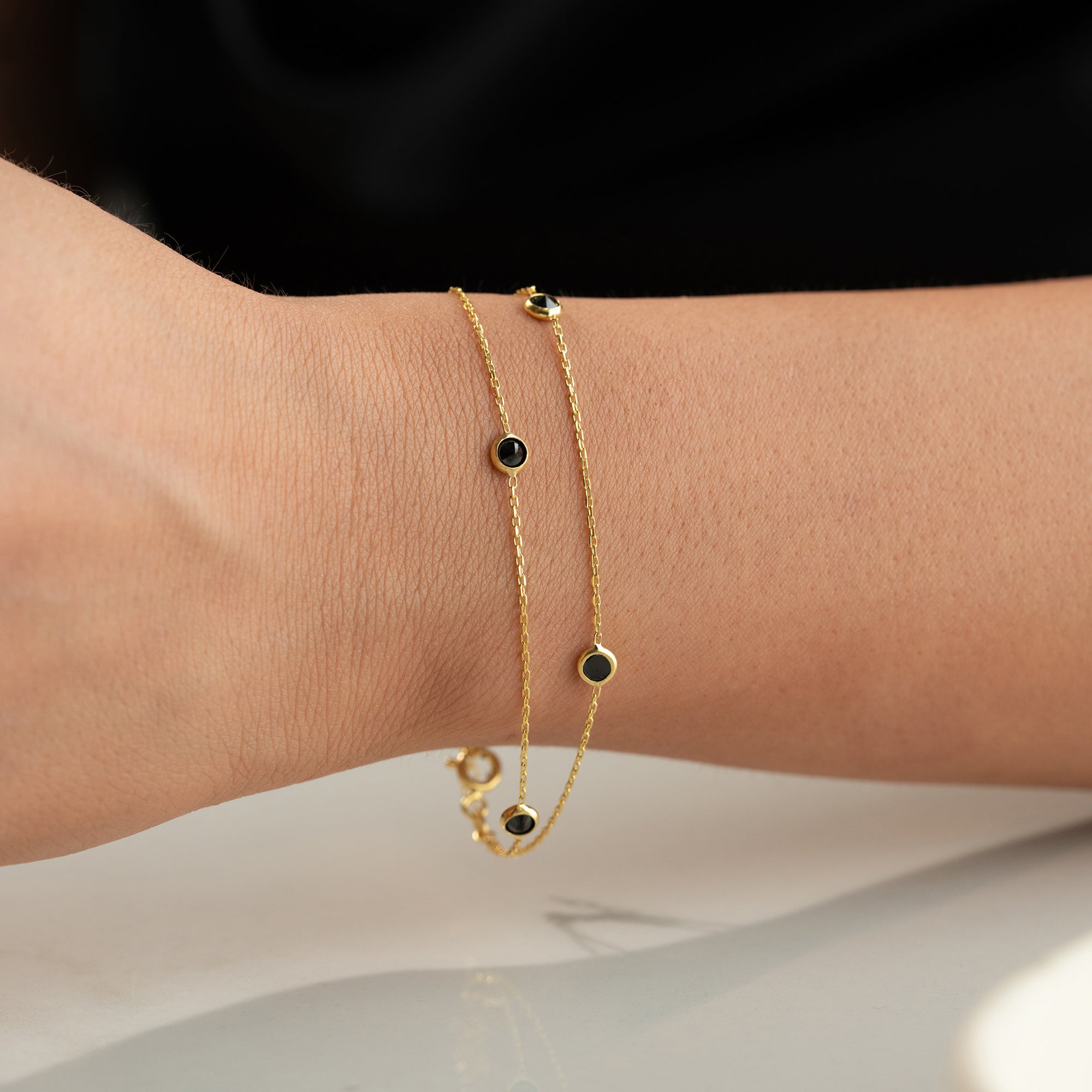 BLACK TENU ARMBAND | 925 SILBER