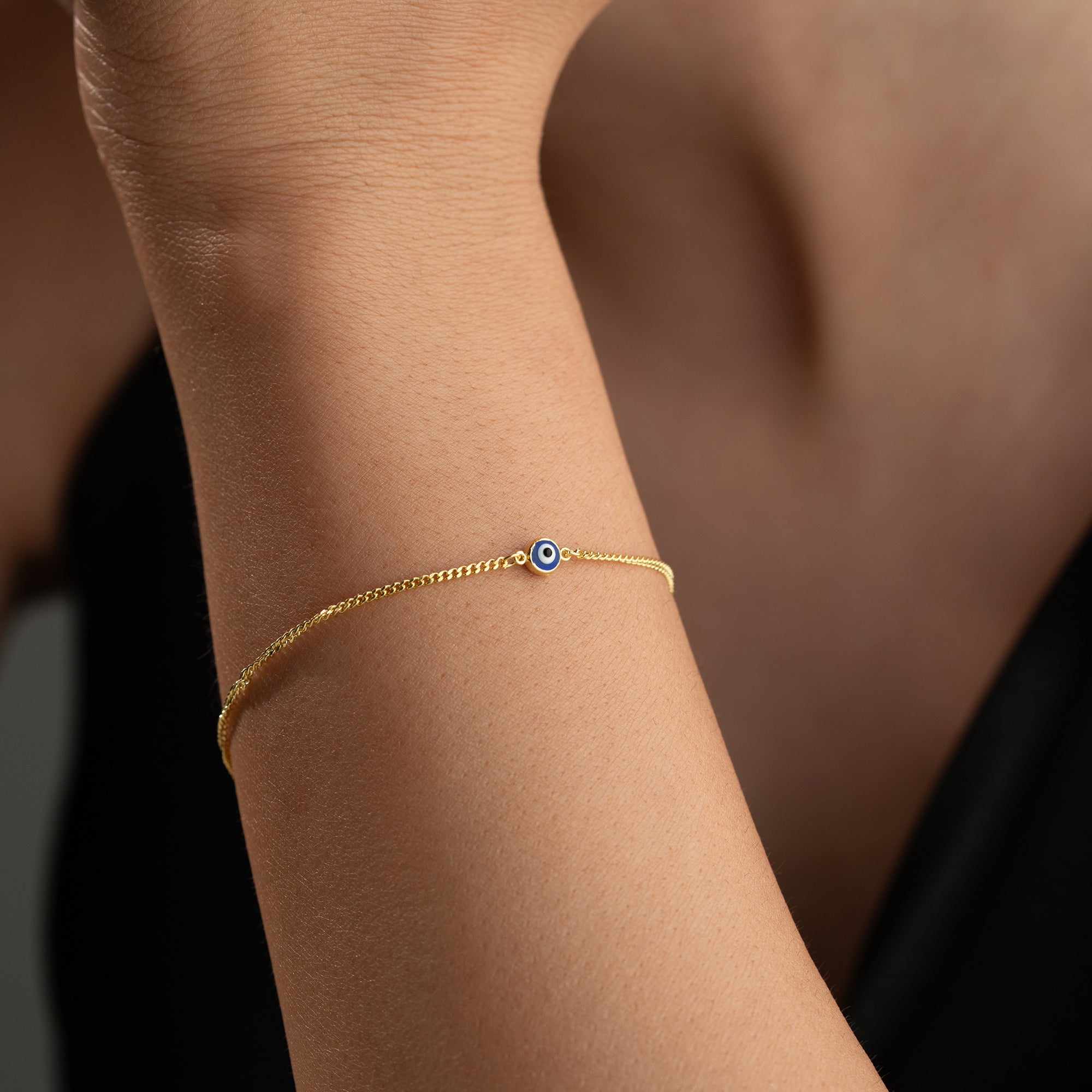 MINI DARK BLUE NAZAR ARMBAND | 925 SILBER