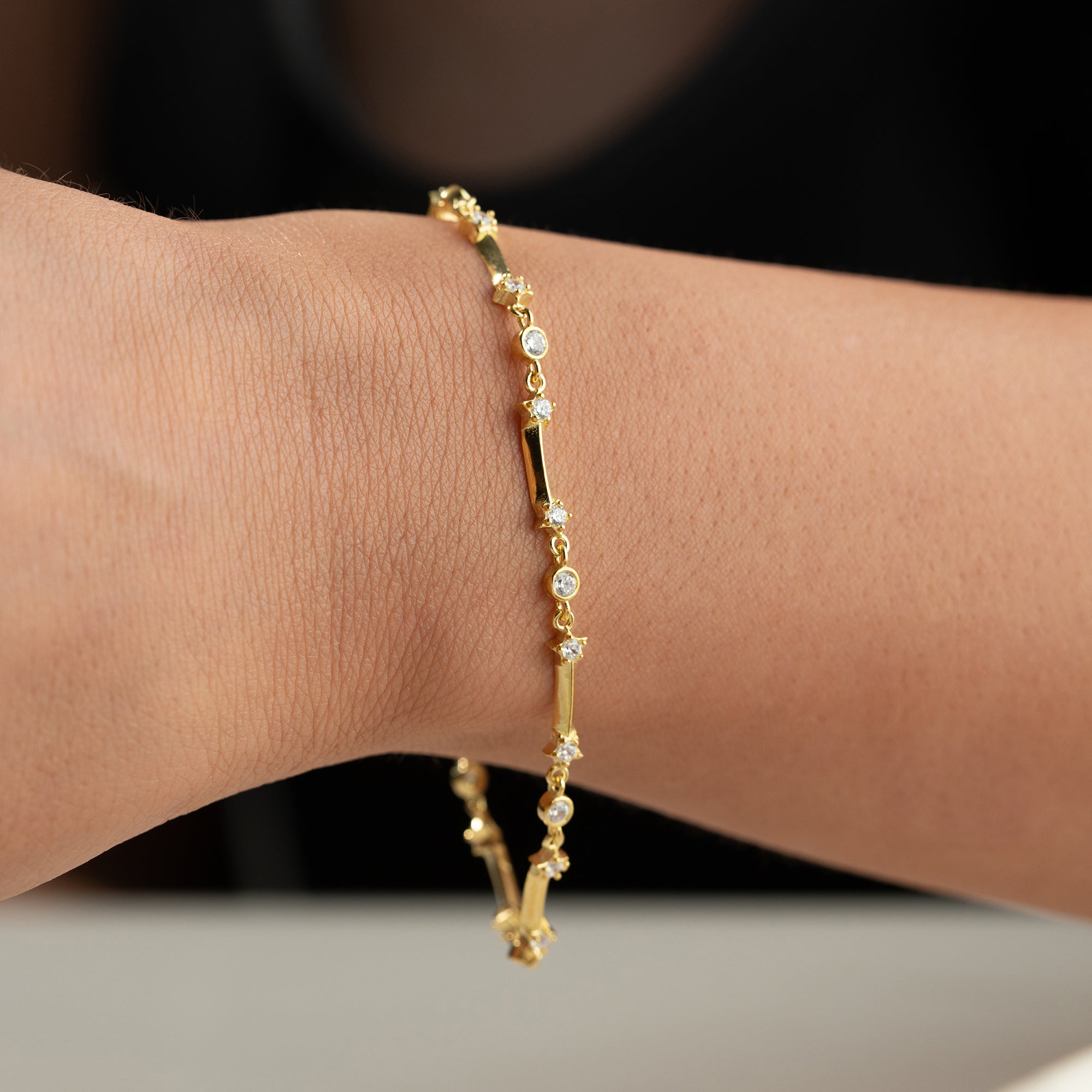 AVADA STONE ARMBAND | 925 SILBER