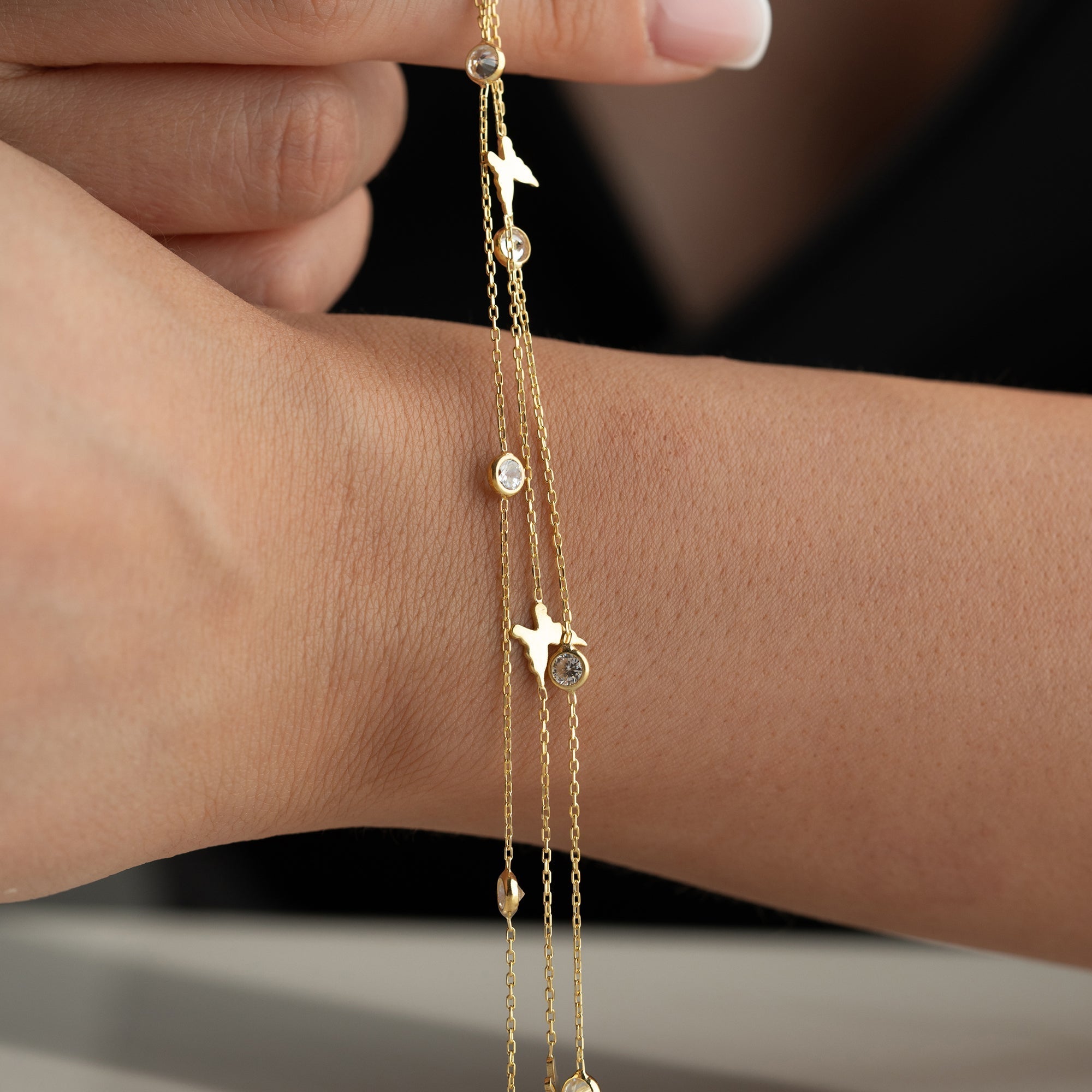 BUTTERFLY STONE ARMBAND | 925 SILBER