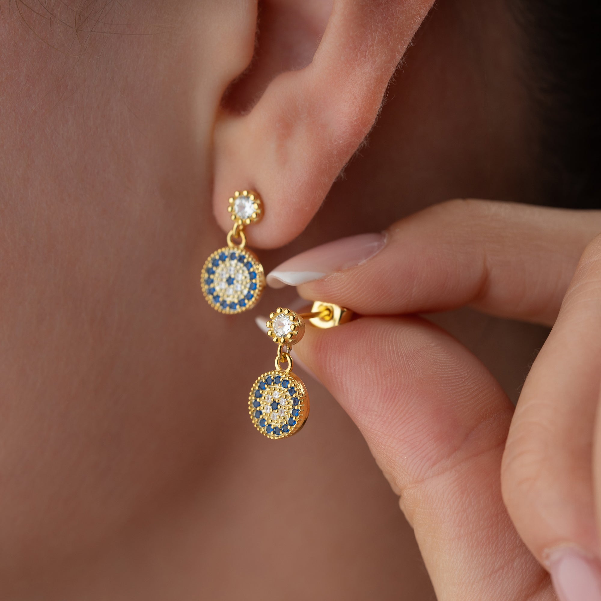 NAZAR STONE OHRRINGE | 925 SILBER