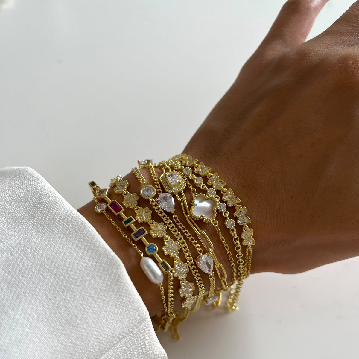 Butterfly Armkette mit Zirkonia (7153008836653)