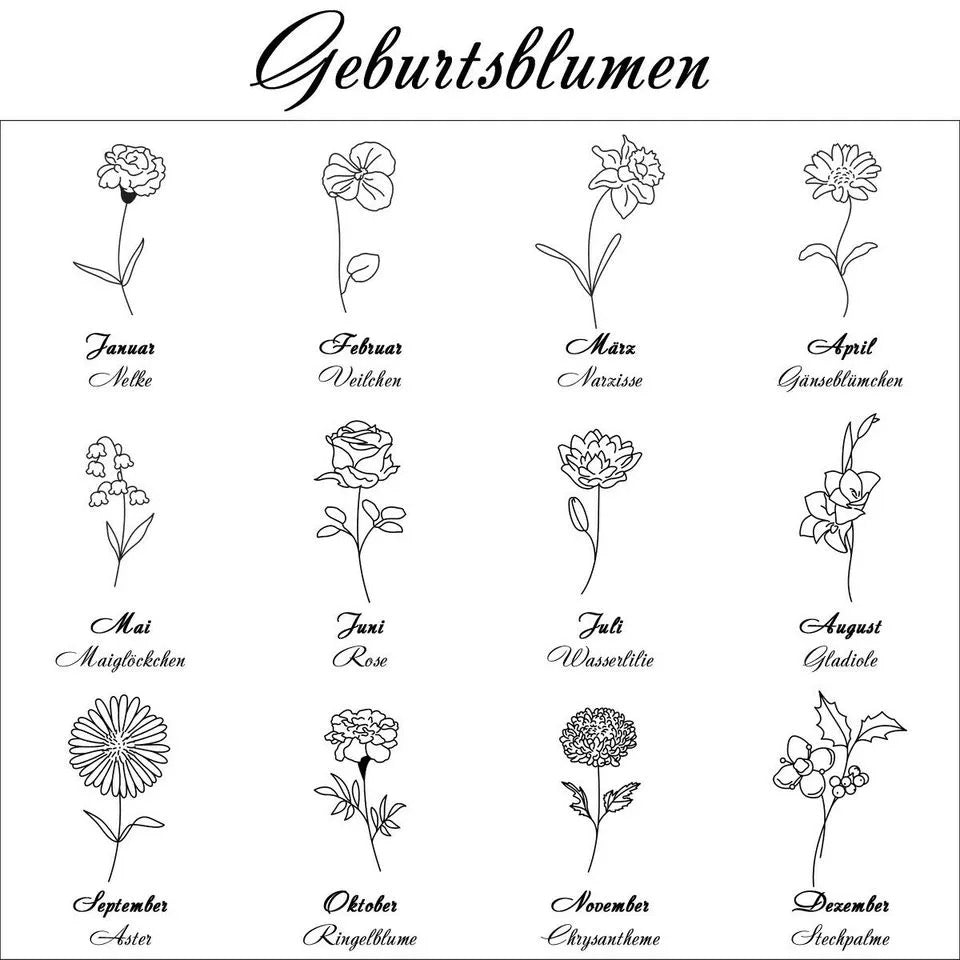 Personalisierte Geburtsblumen (8101649187118)