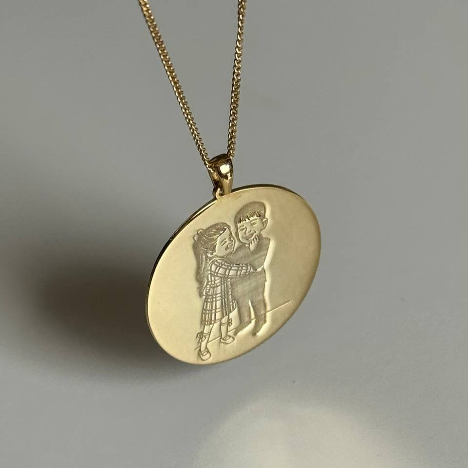 PHOTO GRAVUR KETTE | 925 SILBER