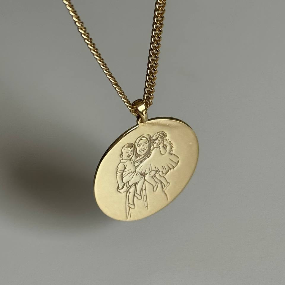 PHOTO GRAVUR KETTE | 925 SILBER