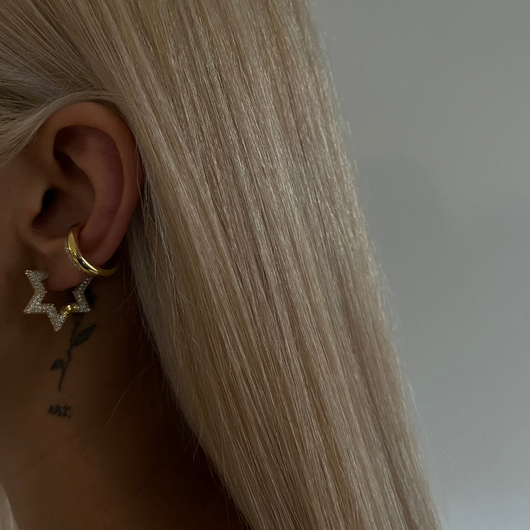 Halb Stern Ohrring (7030546268205)