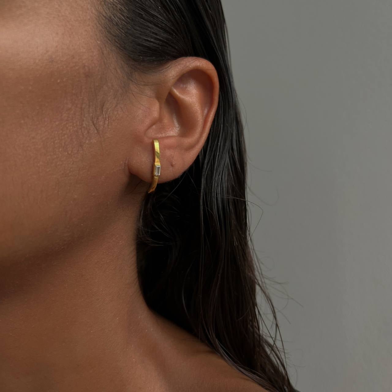 Lange Baguette Ohrring (7166193205293)