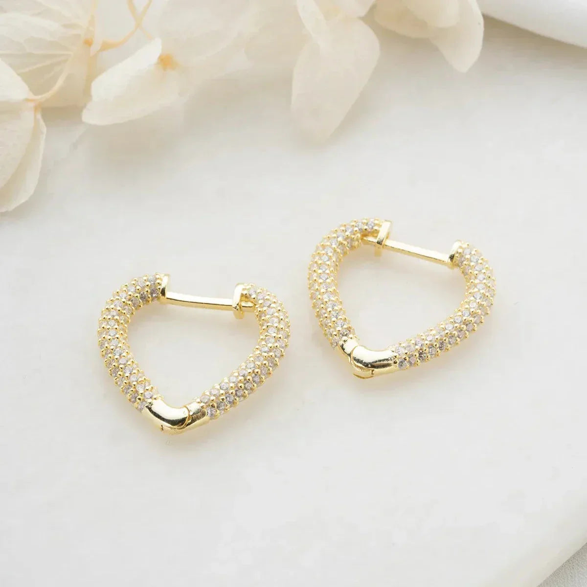 HERZ ZIRKONIA OHRRING  | 925 SILBER