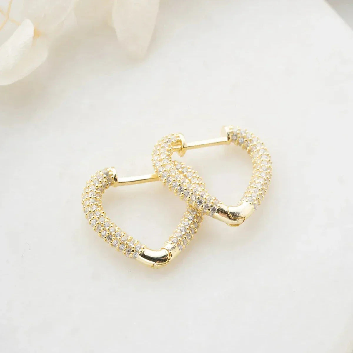 HERZ ZIRKONIA OHRRING  | 925 SILBER