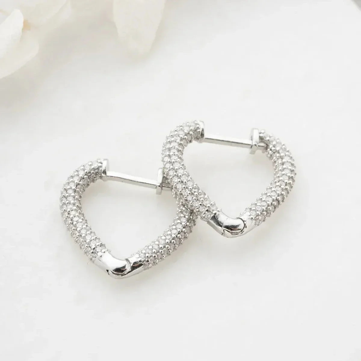 HERZ ZIRKONIA OHRRING  | 925 SILBER