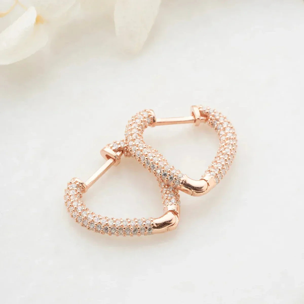 HERZ ZIRKONIA OHRRING  | 925 SILBER