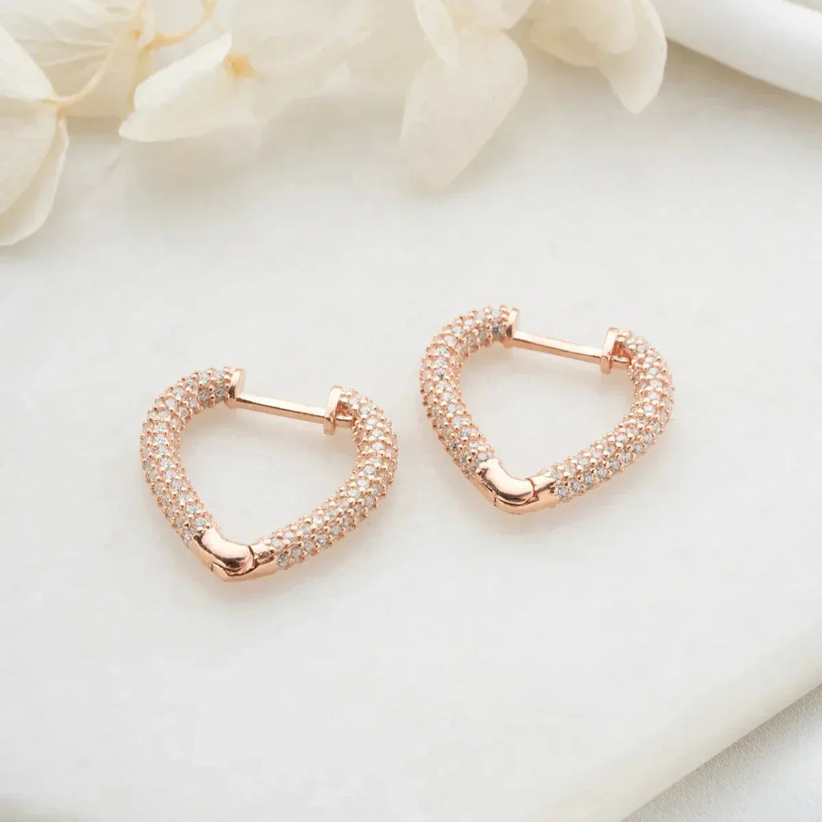 HERZ ZIRKONIA OHRRING  | 925 SILBER