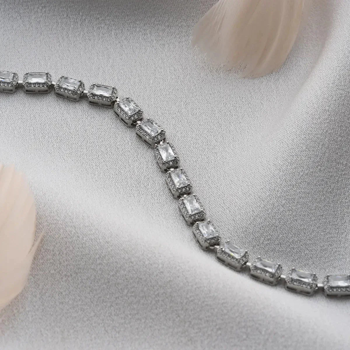 ARMBAND MIT BAGUETTE STEIN | 925 SILBER