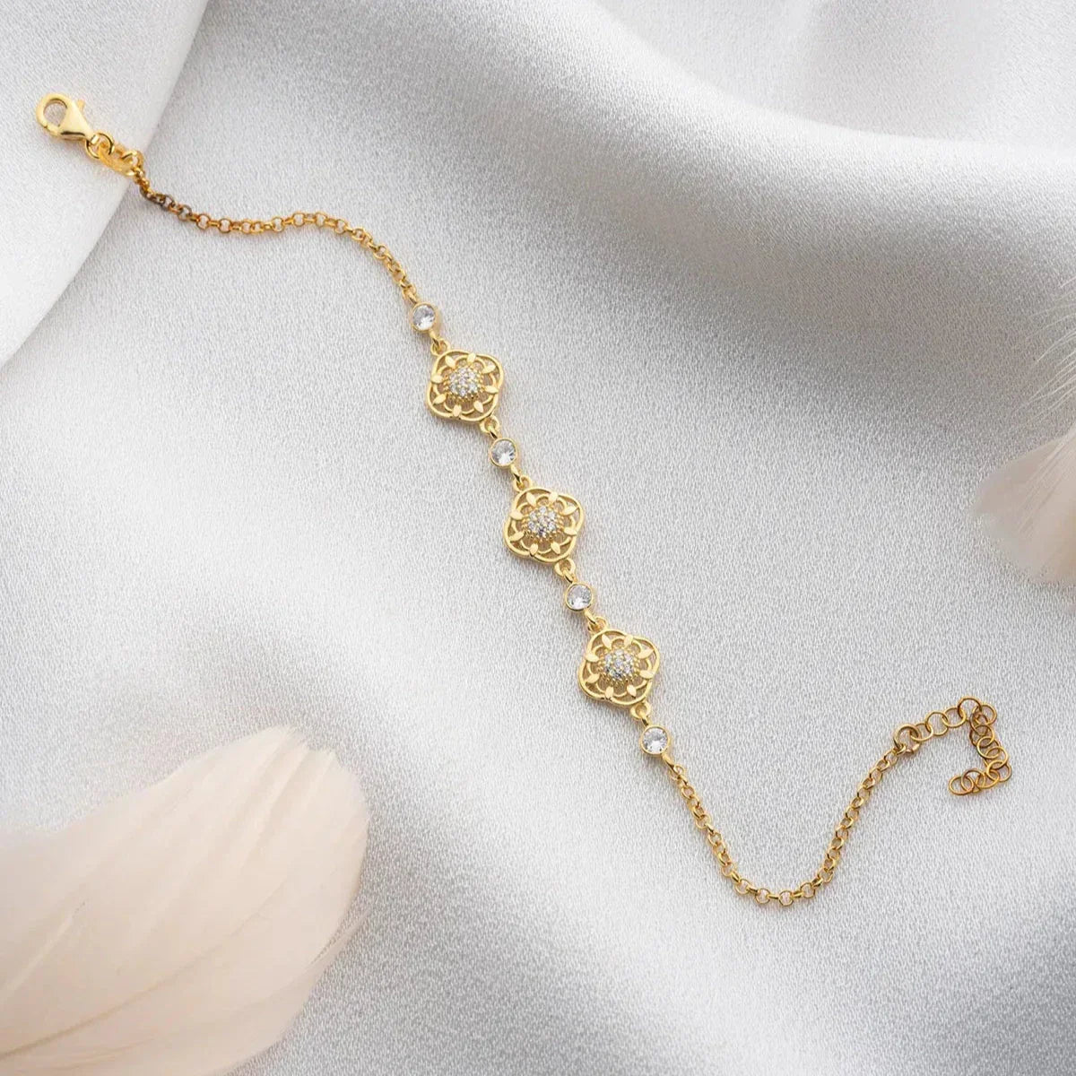 STEIN BLUMENARMBAND | 925 SILBER