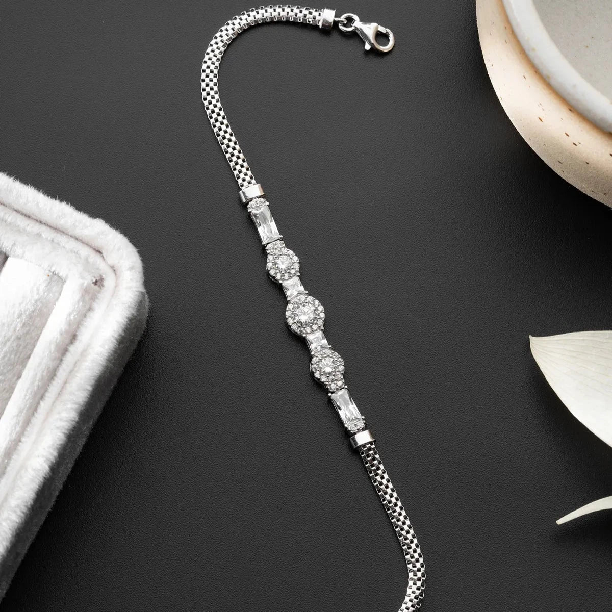 DIAMANT BLOOM ARMBAND | 925 SILBER