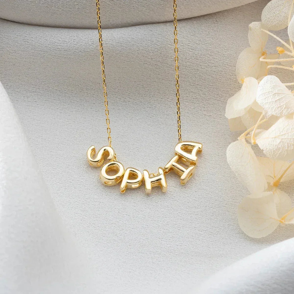 BALLON BUCHSTABE NAMENSKETTE | 925 SILBER